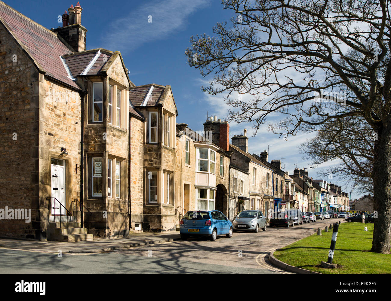 UK, County Durham, Barnard Castle, properties in Galgate Stock Photo