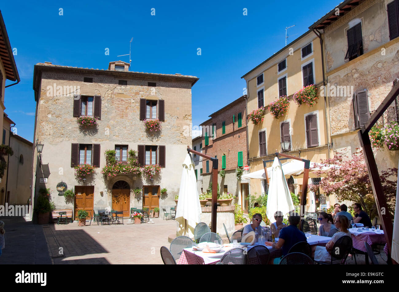 Pienza, Val d'Orcia, Siena, Tuscany, Italy Stock Photo