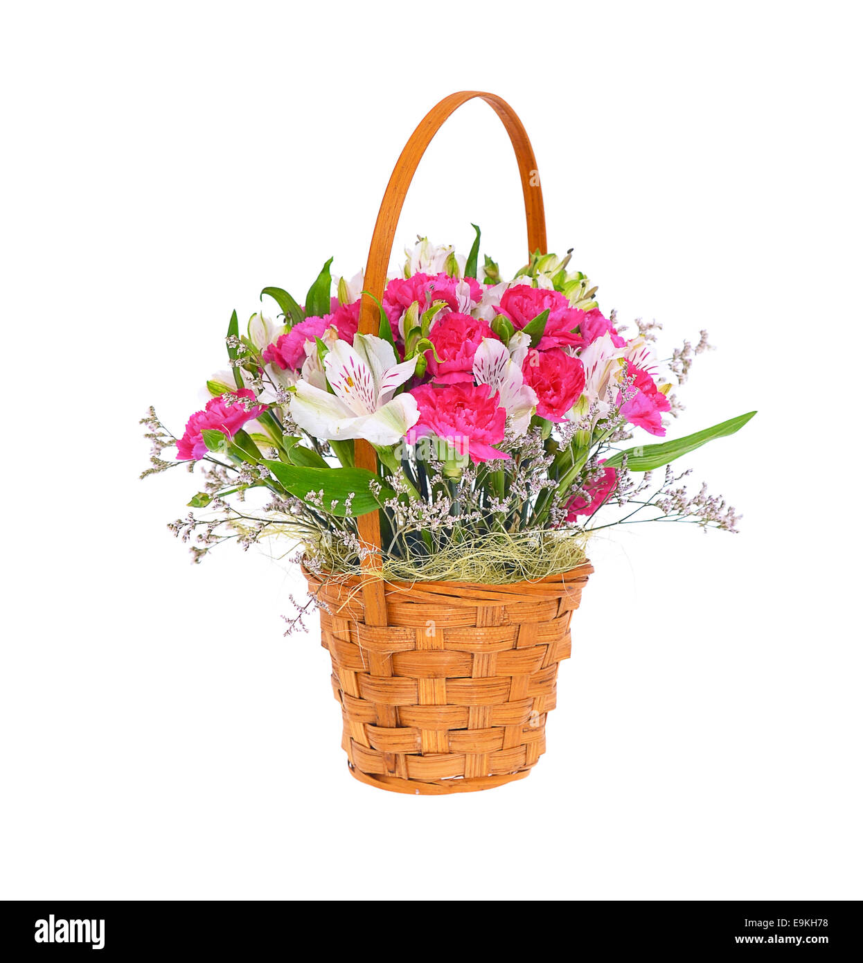 Colorful Flowers Bouquet Isolated on White Background Stock Photo - Alamy