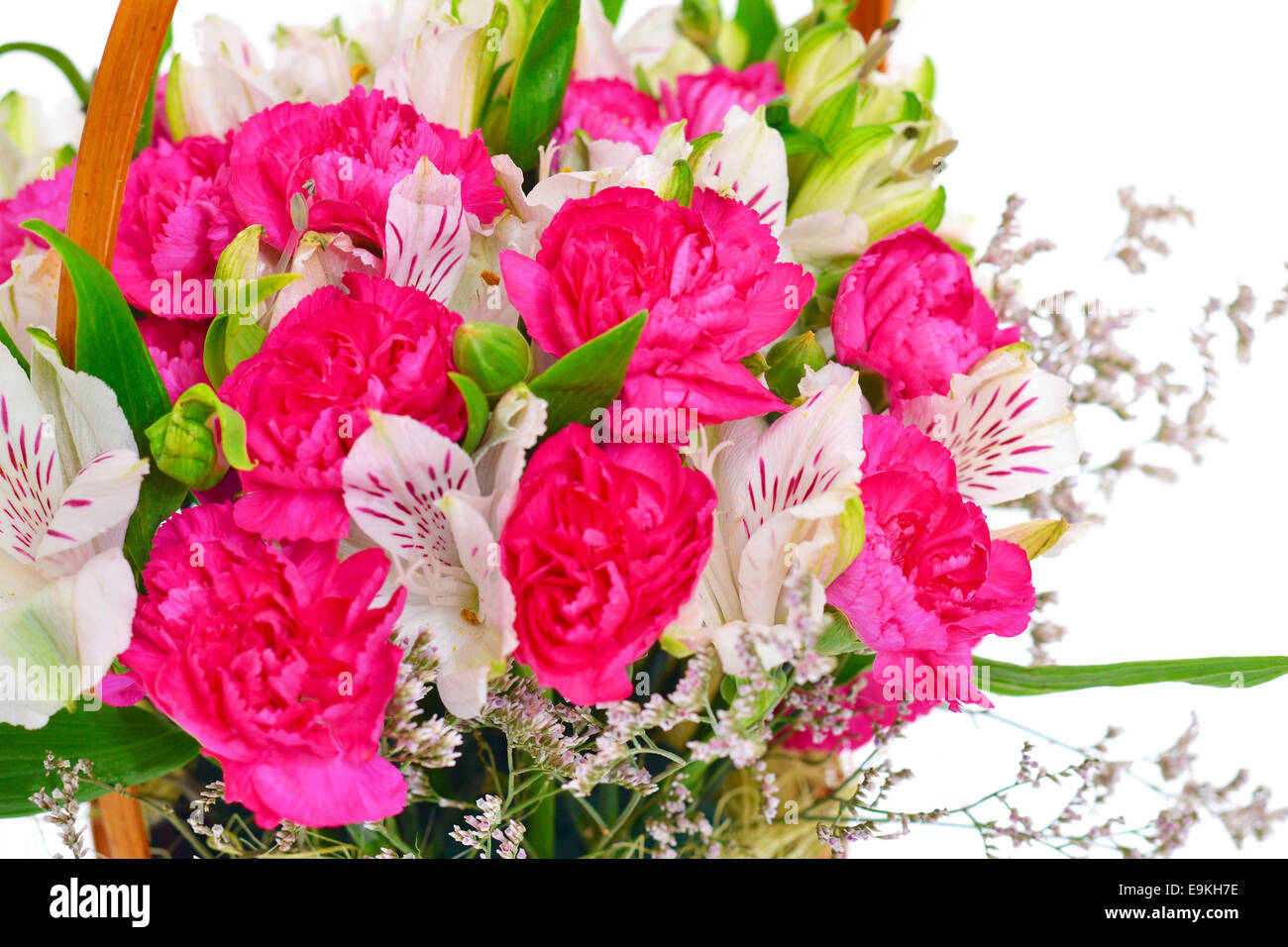Colorful Flowers Bouquet Isolated on White Background Stock Photo - Alamy