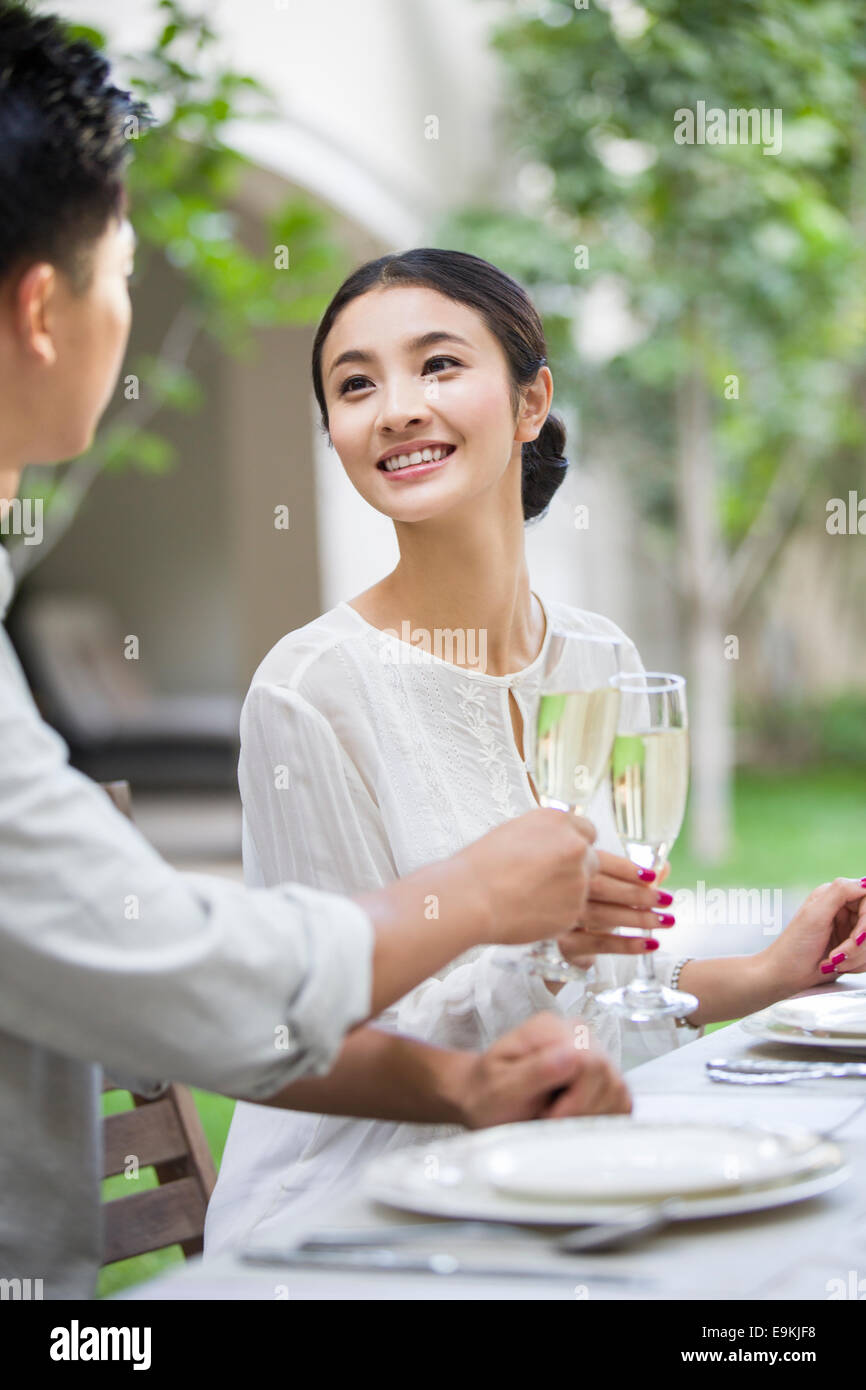 Romantic young chinese couple dining hi-res stock photography and ...