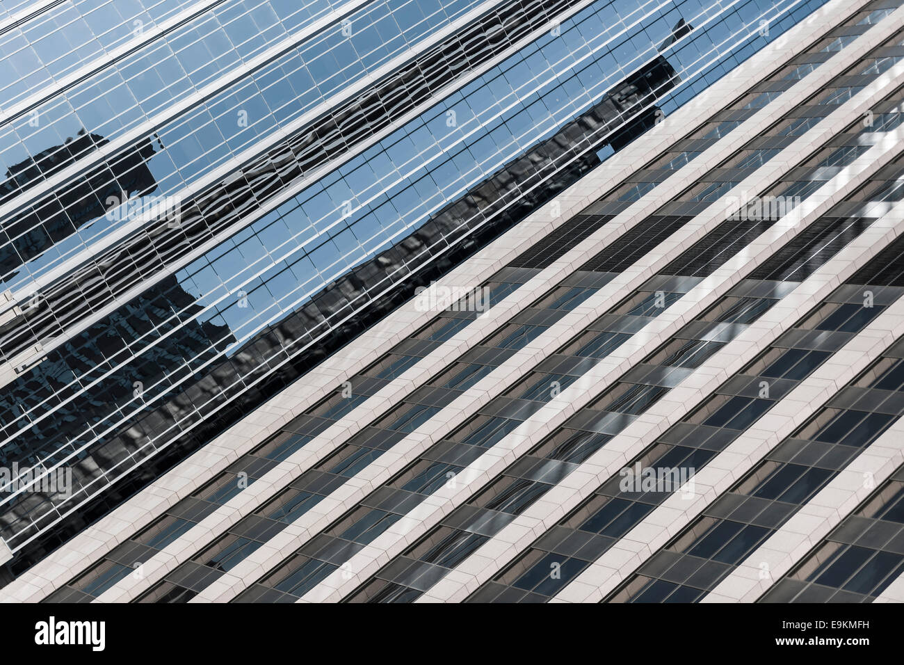 The high rise buildings of Boston create an interesting pattern of brick and glass. Stock Photo