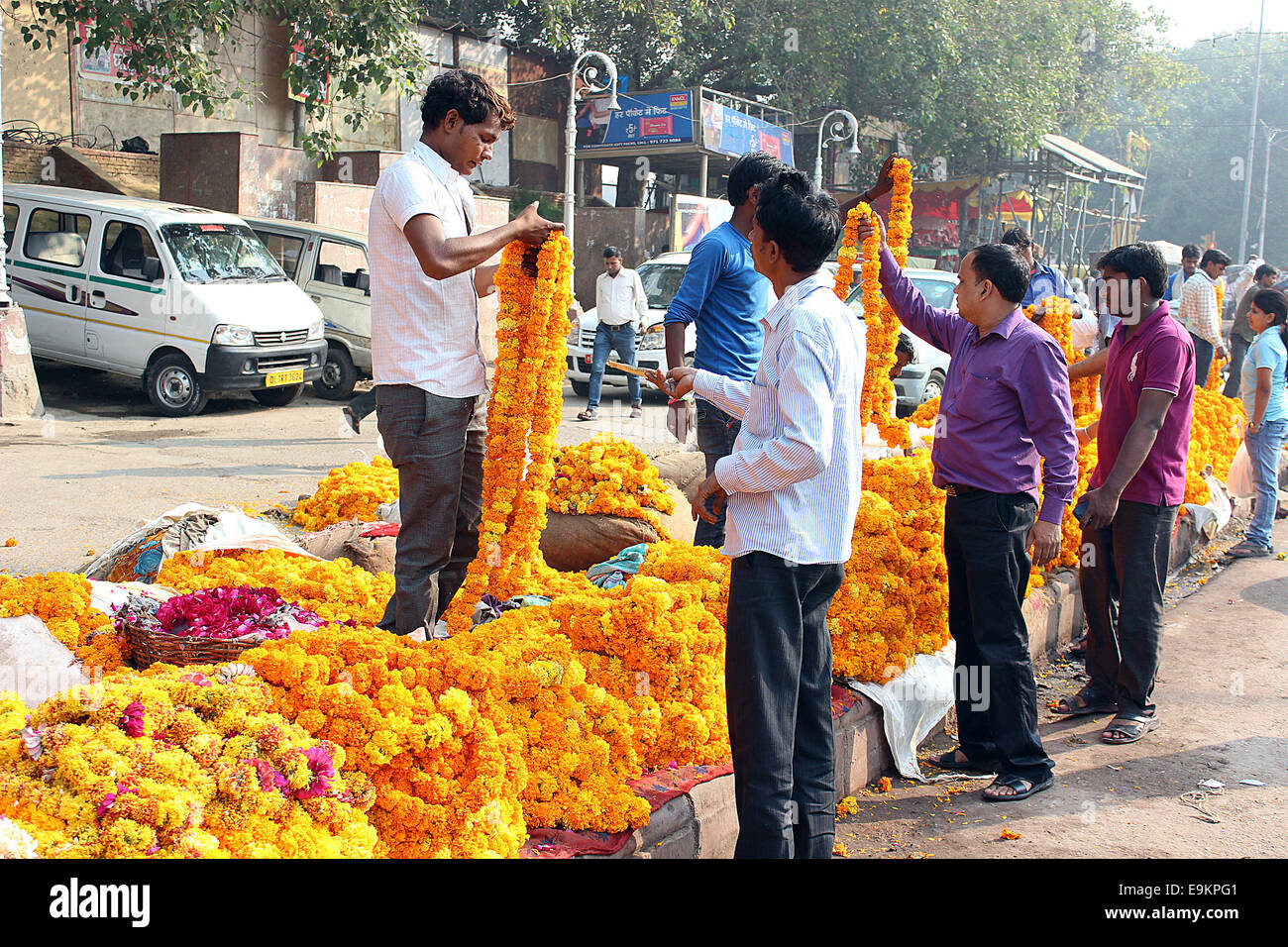 bengal, bloom, blossom, blossoms, calcutta, colorful, colourful, commerce, culture, day, daylight, daytime, decoration, decorati Stock Photo