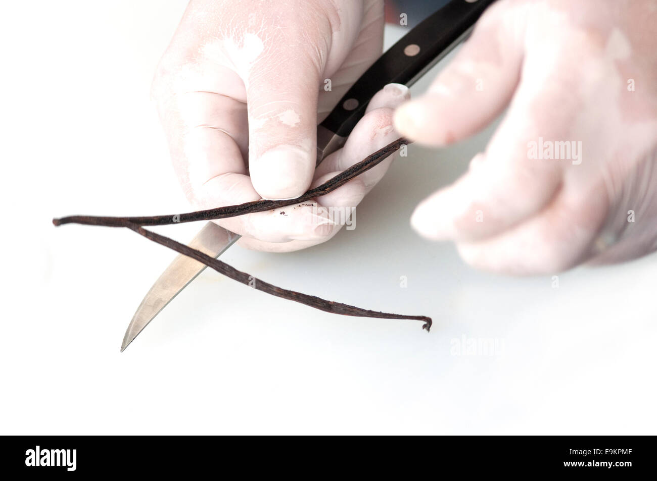 Vanilla Pod and Vanilla Seeds Stock Photo Alamy
