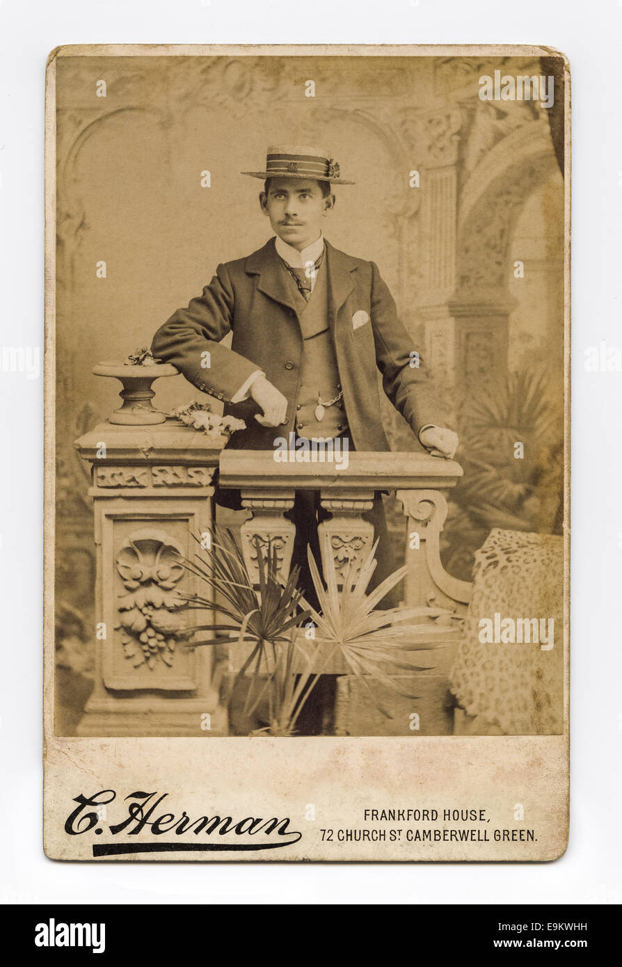 Victorian Card studio portrait of a young man from the Carl