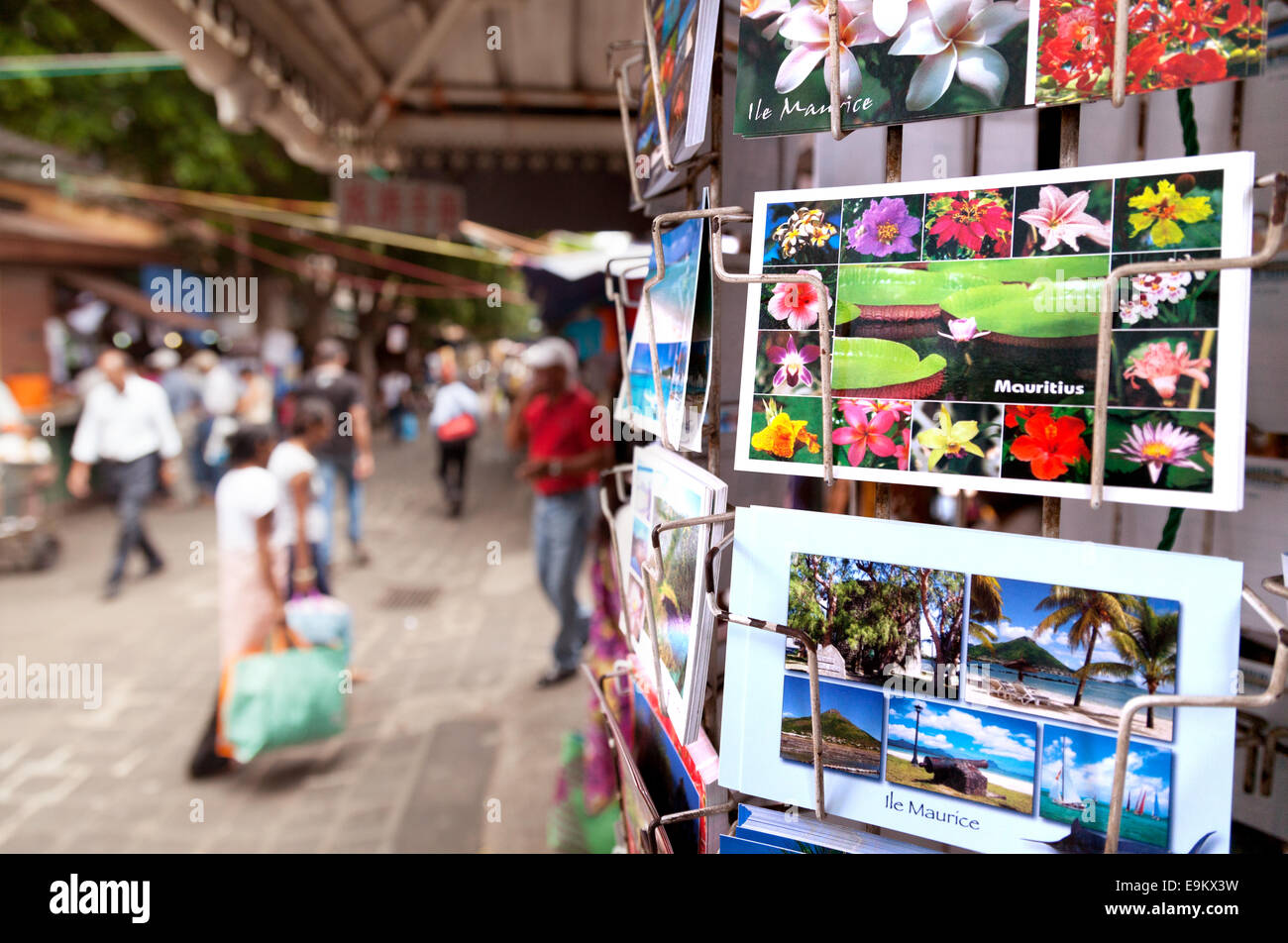 Mauritius postcards for sale, Port Louis, Mauritius Stock Photo Alamy