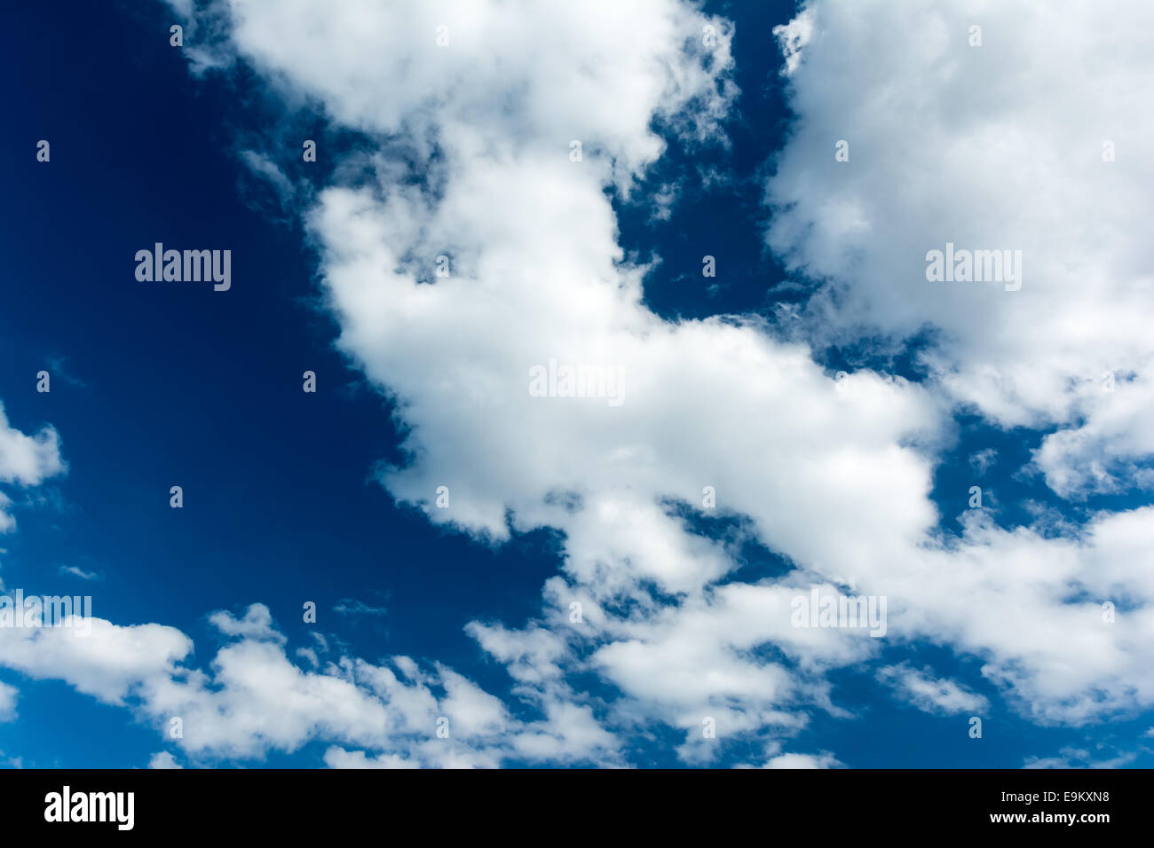 Summer Blue Sky With White Clouds Stock Photo - Alamy
