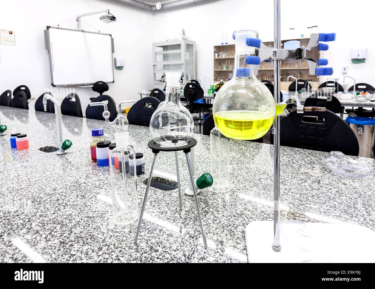 Photo of a research laboratory with equipment. Stock Photo