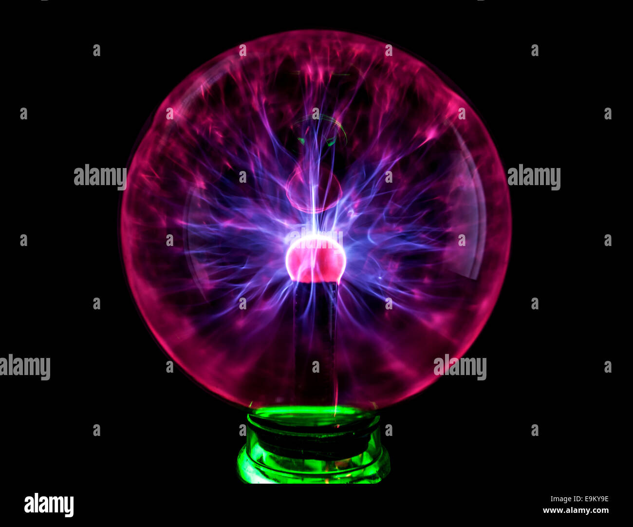 Plasma ball with colorful blots, abstract background. Stock Photo