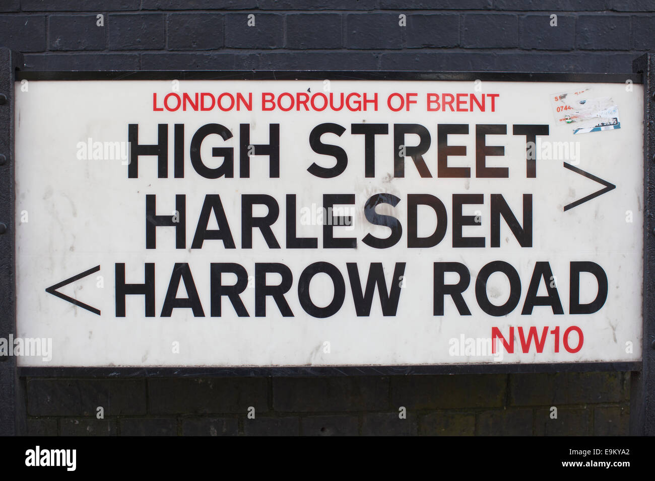 Harlesden street sign, North West London, England, UK Stock Photo - Alamy