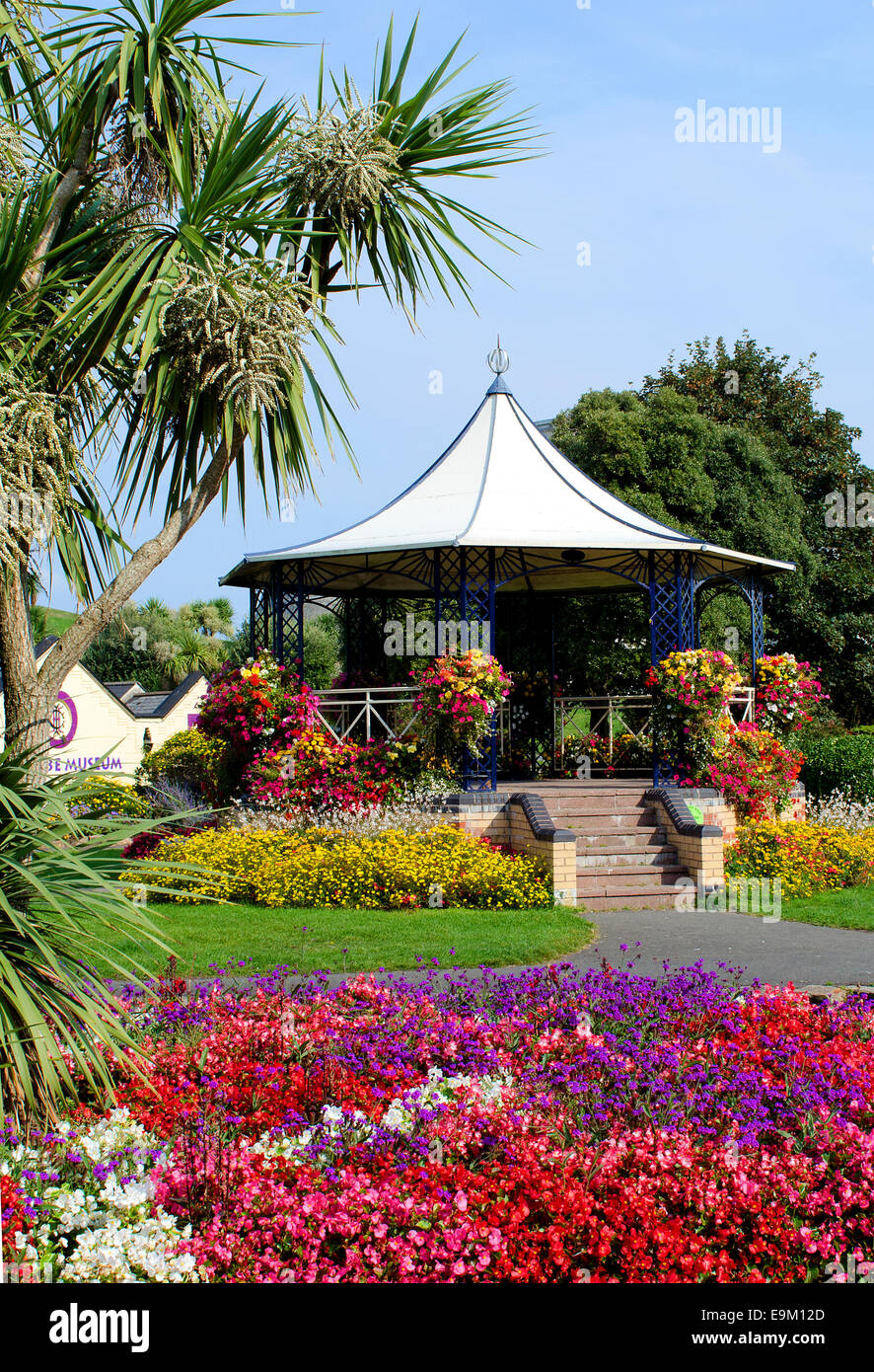 The bandstand in Runnymede gardens, Devon, UK Stock Photo