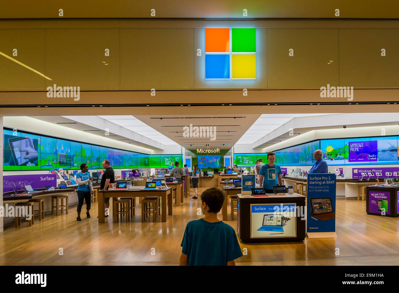 Microsoft Store, West Edmonton Mall, Edmonton, Alberta, Canada Stock Photo