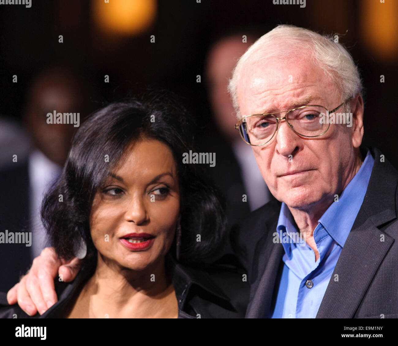 London, UK. 29th October, 2014. Sir Michael Caine attends the THE EUROPEAN PREMIERE OF INTERSTELLAR on 29/10/2014 at ODEON Leicester Square, London. Persons pictured: Michael Caine, Shakira Caine. Credit:  Julie Edwards/Alamy Live News Stock Photo
