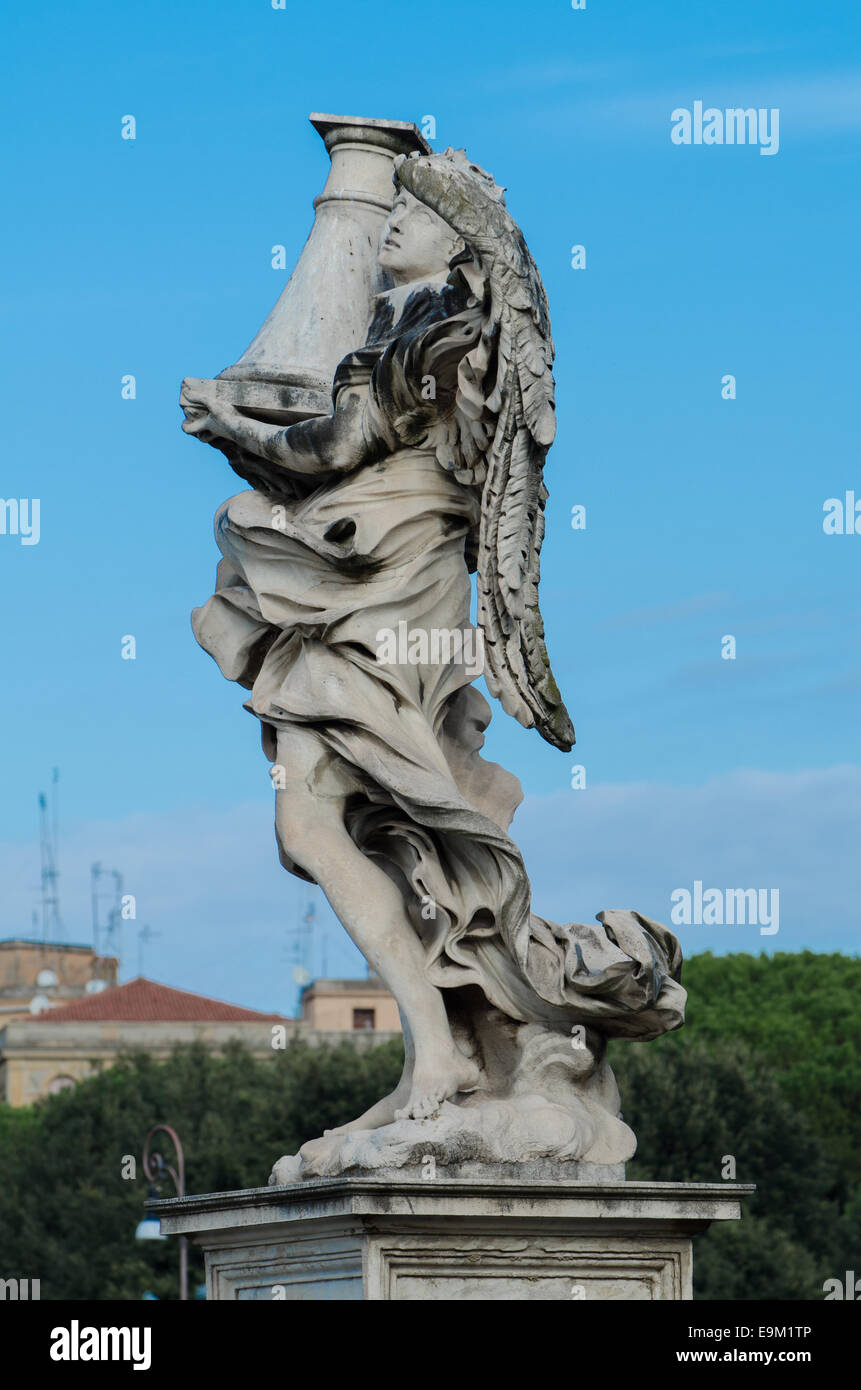 Area in front of Castle S. Angelo,Rome Stock Photo
