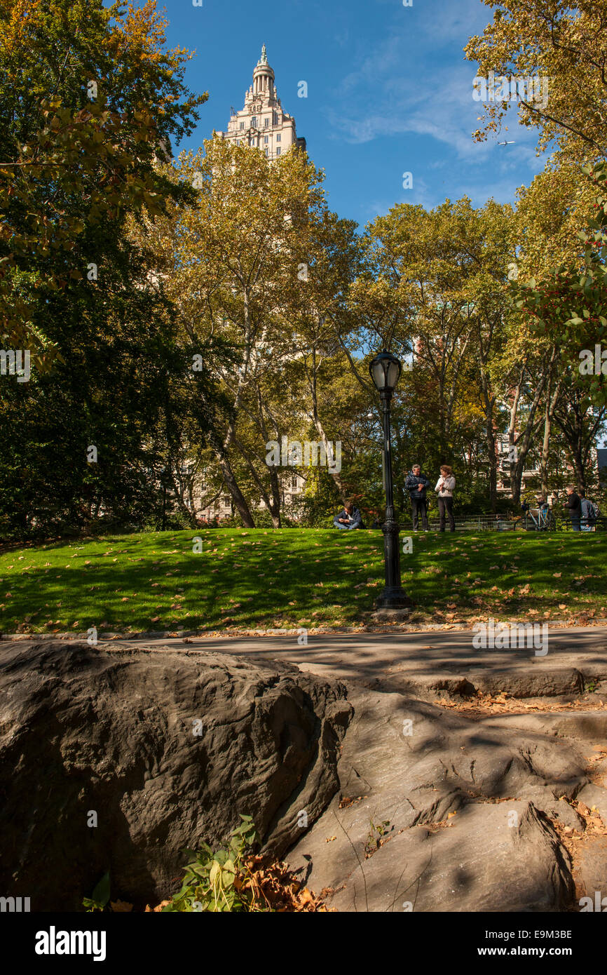 Central Park Fall New York City Stock Photo