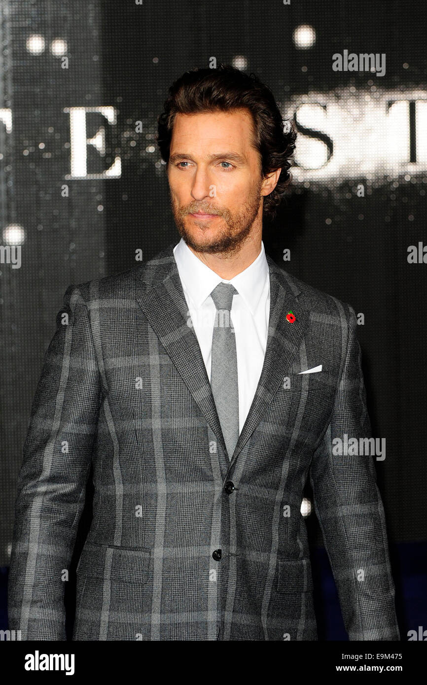 London, UK. 29th Oct, 2014. Matthew  McConaughey  attend the UK Premiere of INTERSTELLAR at the Odeon Leicester Square London 29th October 2014. Credit:  Peter Phillips/Alamy Live News Stock Photo