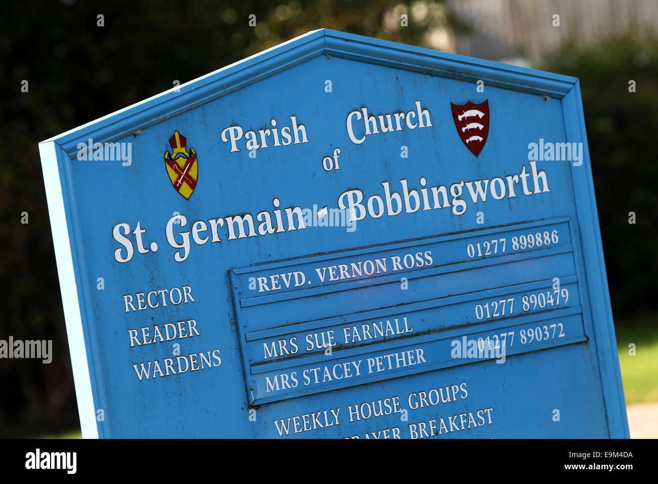 General view of St Germain Church in Bobbingworth, Essex, UK Stock