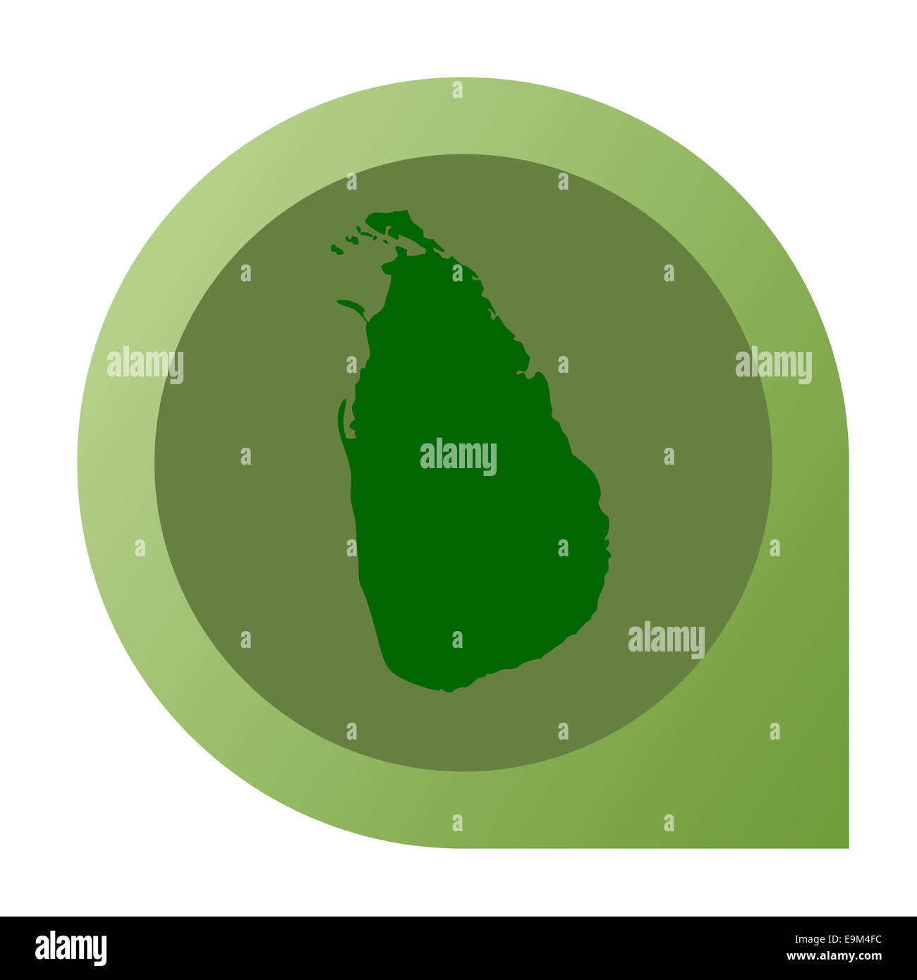 Isolated Sri Lanka map marker pin flat web design style. Stock Photo