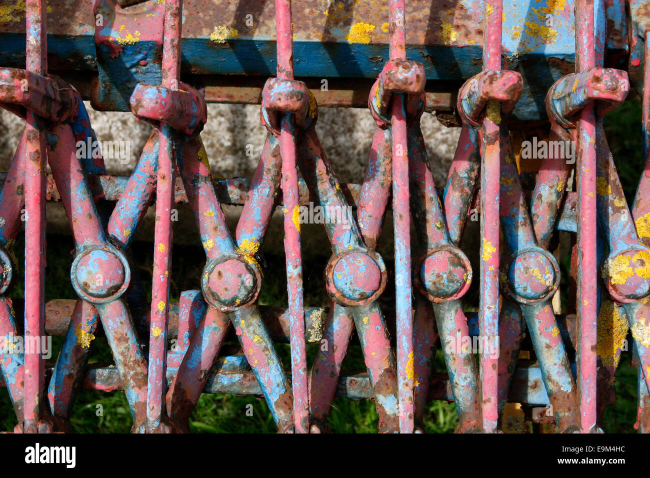 Detail of old farm machinery in Somerset, UK Stock Photo