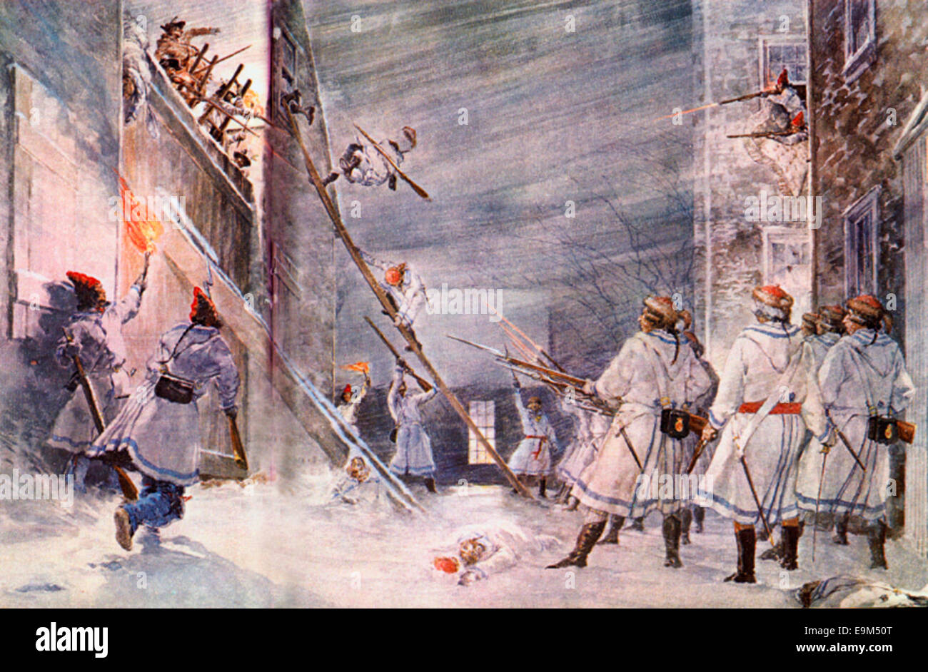 Defending Quebec from an American attack, December 1775. Invasion of