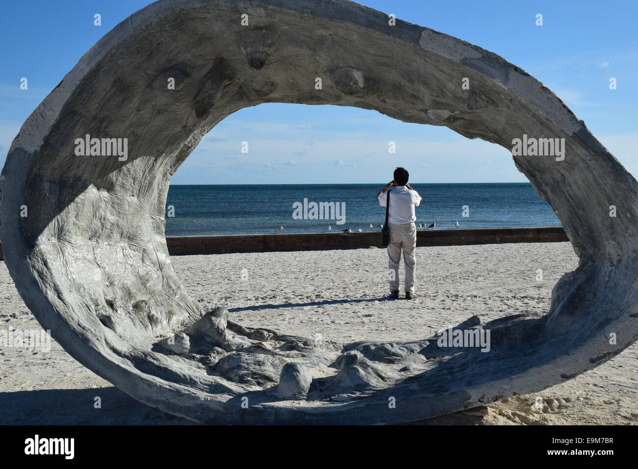 sculpture on the beach Stock Photo Alamy