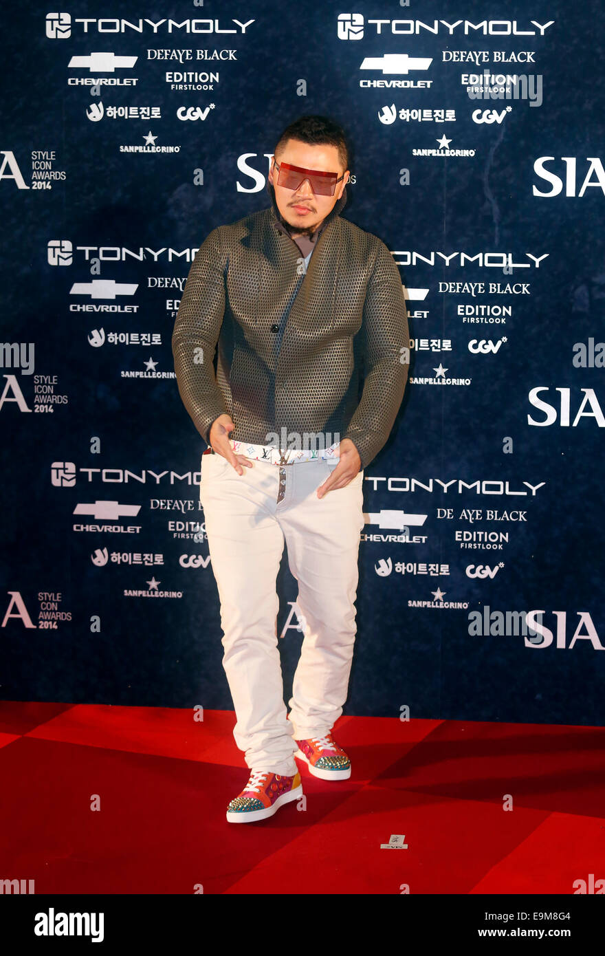 Yang Dong-Geun, Oct 28, 2014 : South Korean actor Yang Dong-Geun poses before the 2014 Style Icon Awards (SIA) in Seoul, South Korea. The SIA is a style and culture festival. © Lee Jae-Won/AFLO/Alamy Live News Stock Photo