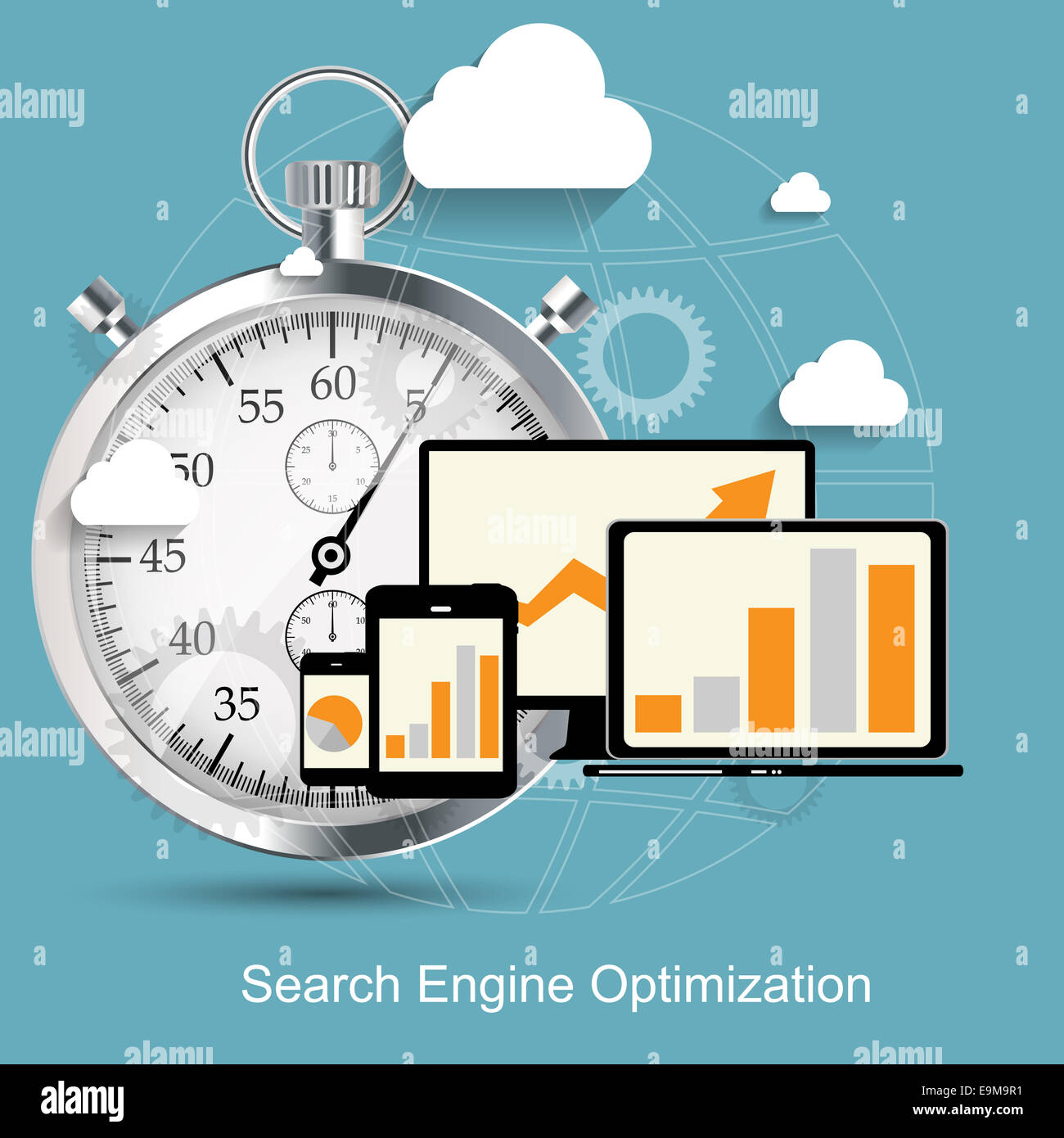 SEO - Search Engine Optimization Flat Icon Vector Illustration. EPS10 ...