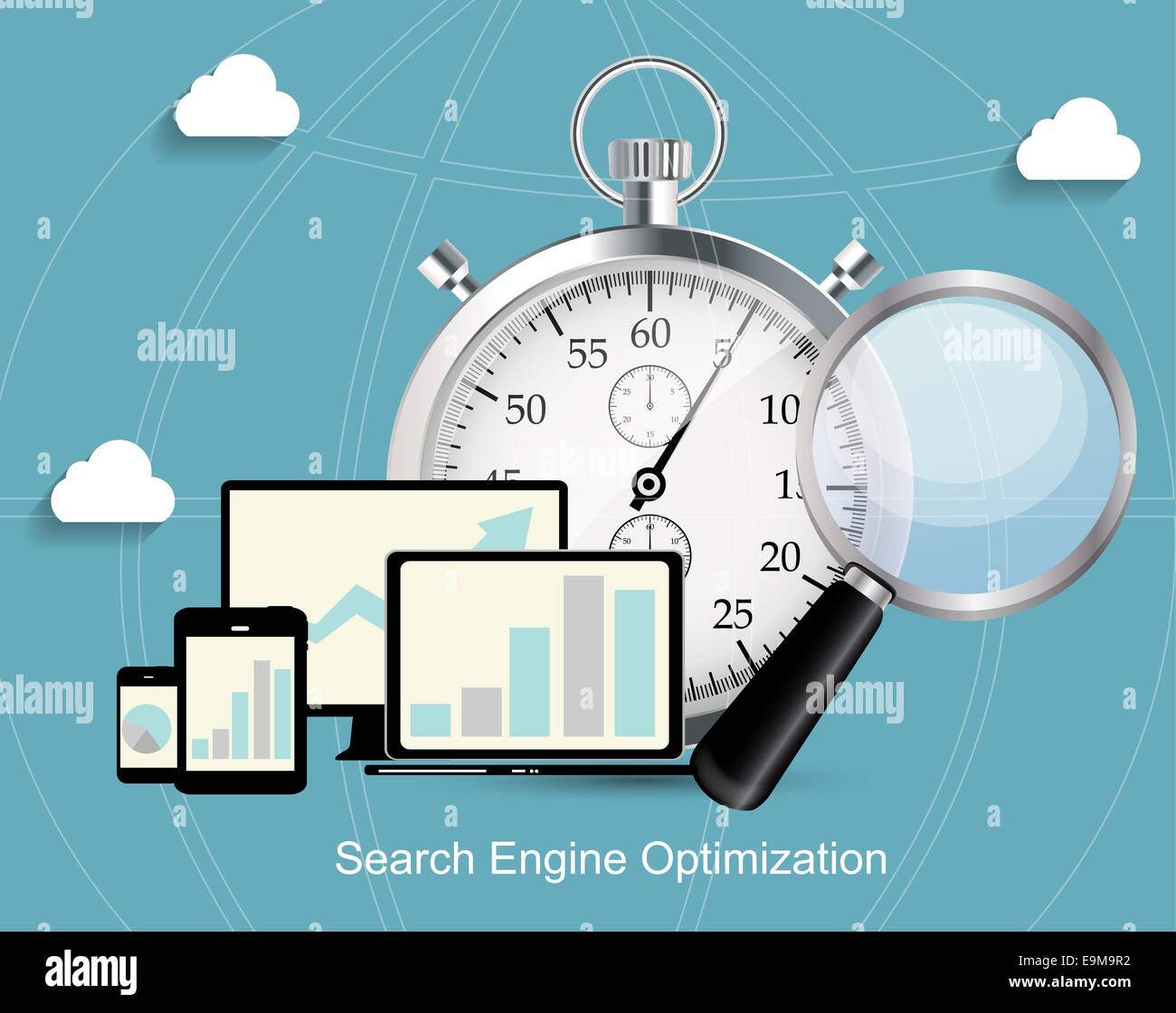 SEO - Search Engine Optimization Flat Icon Vector Illustration. EPS10 ...