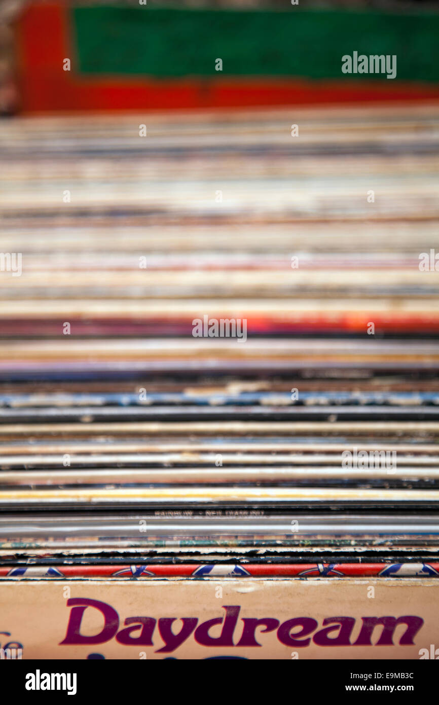 Vinyl Records for sale Stock Photo Alamy
