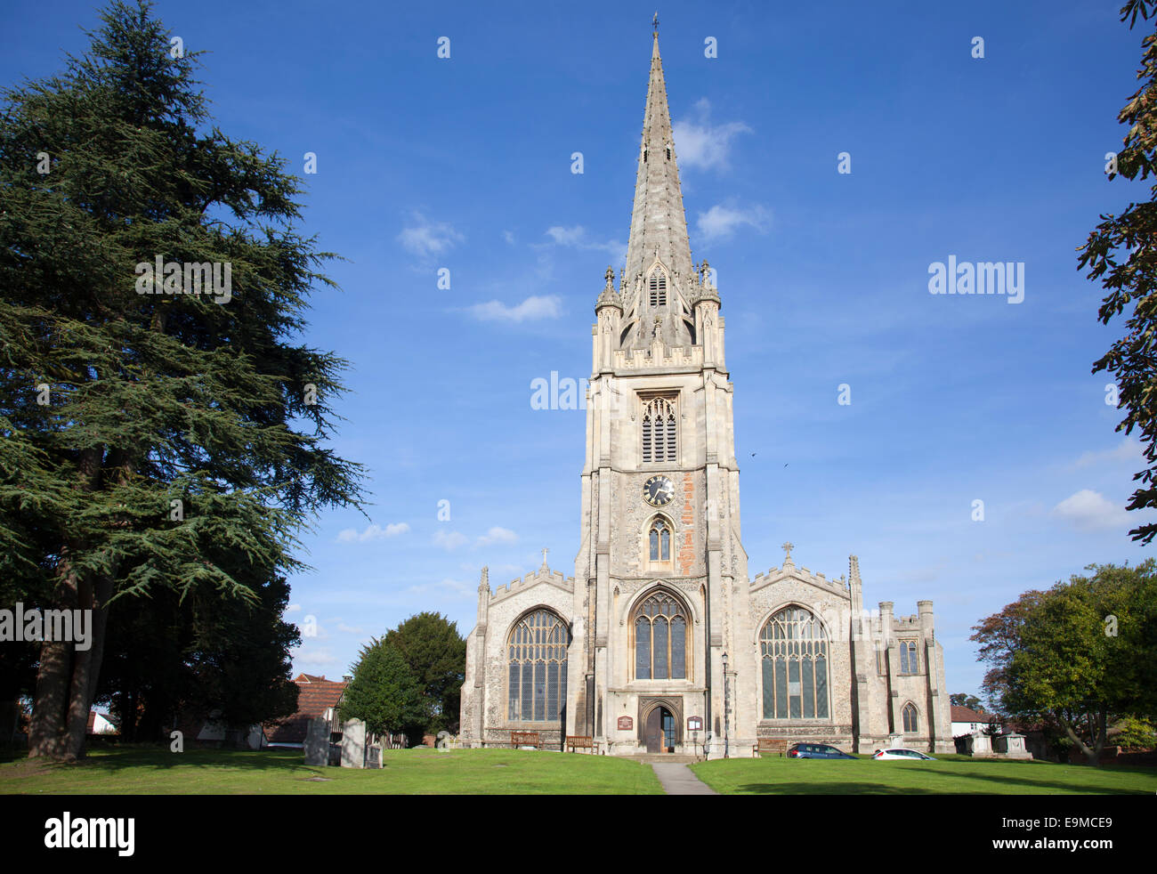St Mary the Virgin Church in Saffron Walden in Essex - UK Stock Photo