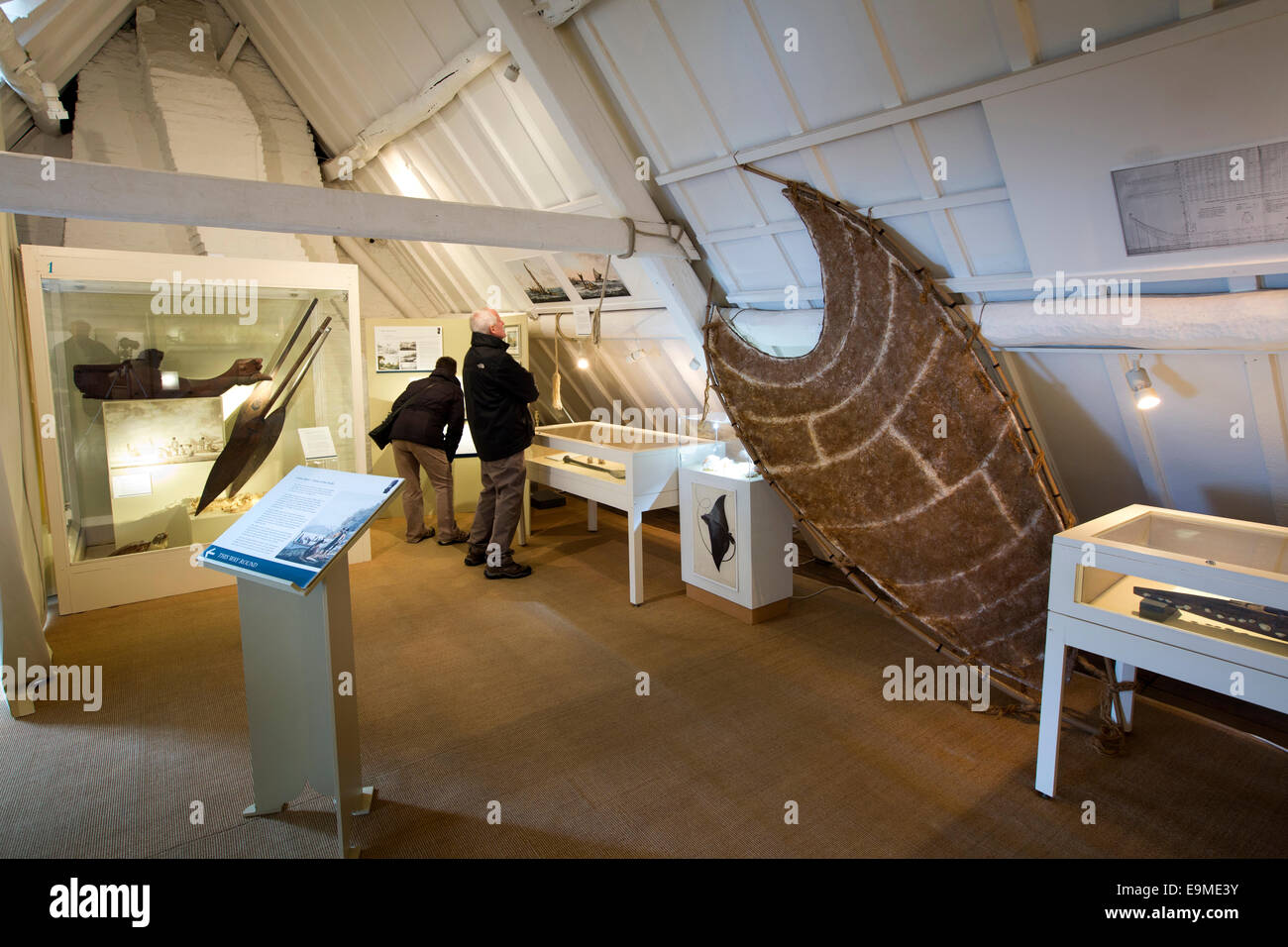 UK, England, Yorkshire, Whitby, Grape Lane, Captain Cook Museum, loft where apprentices slept Stock Photo