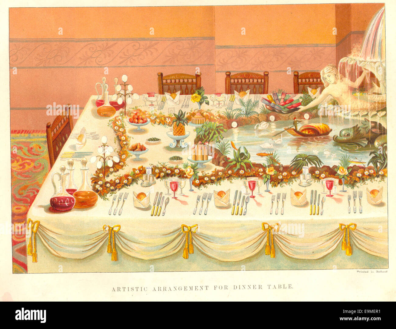 'Artistic arrangement for Dinner Table' Stock Photo