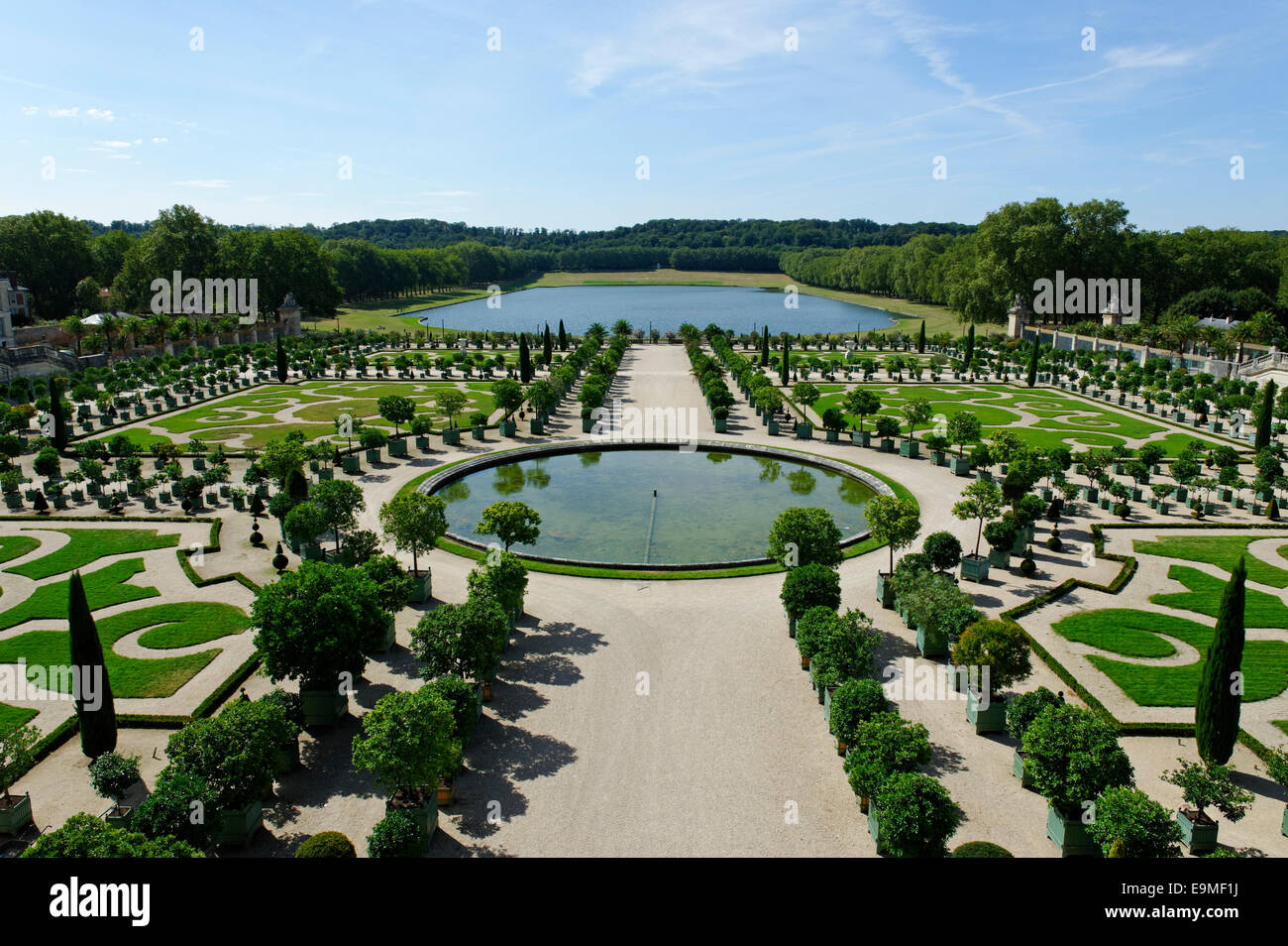 Orangery on the south side, Palace of Versailles, UNESCO World Heritage Site, Département Yvelines, Region Ile-de-France Stock Photo