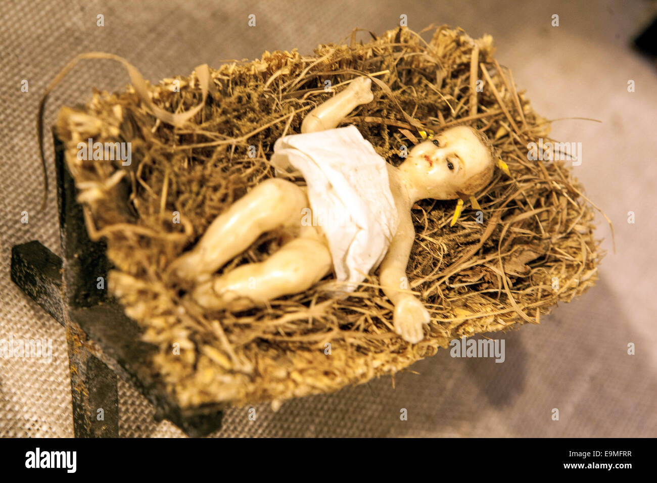 Christmas nativity scene Jesus crib Christmas Stock Photo