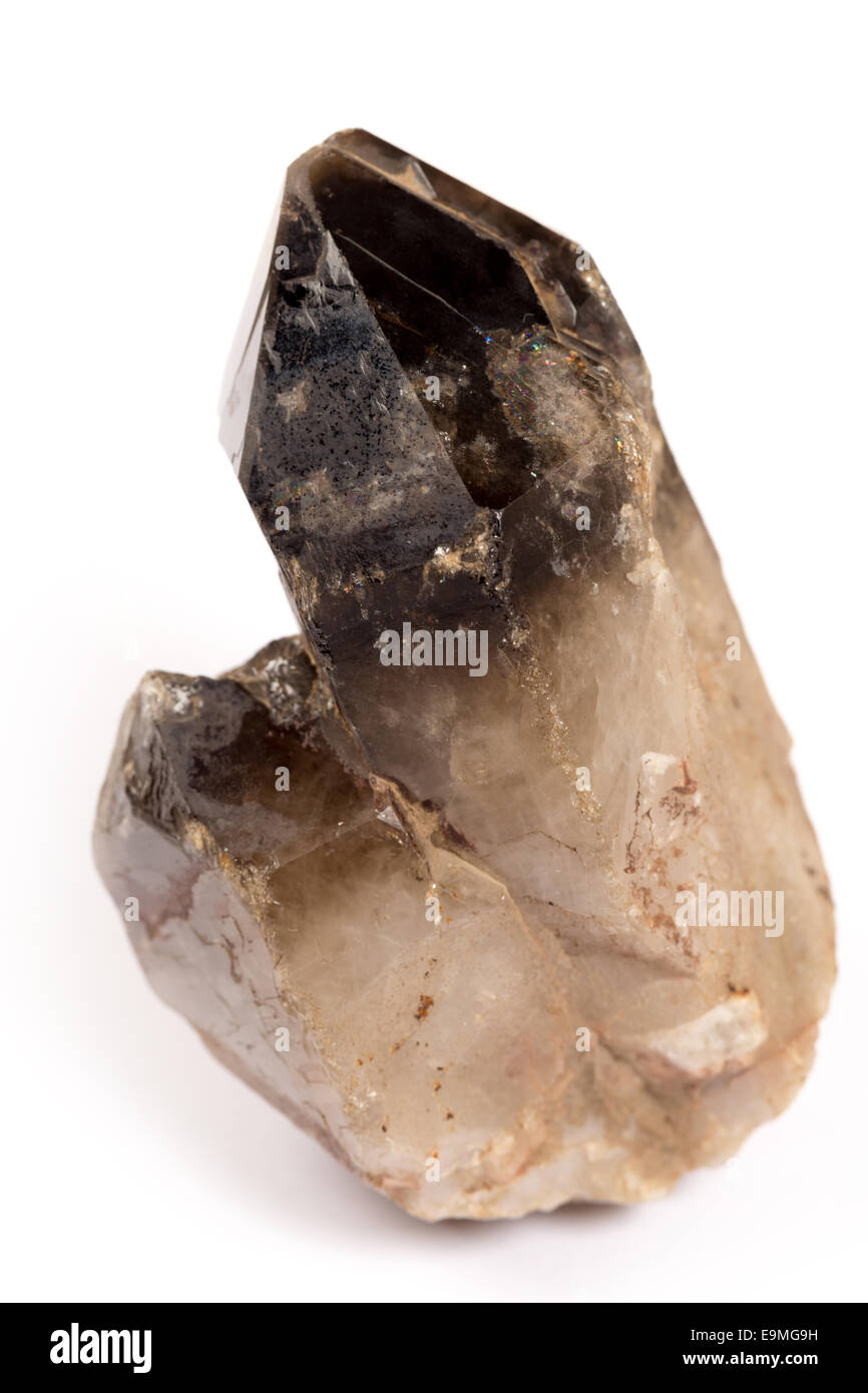 cairngorm or smoky quartz from Aberdeenshire, Scotland, showing crystal