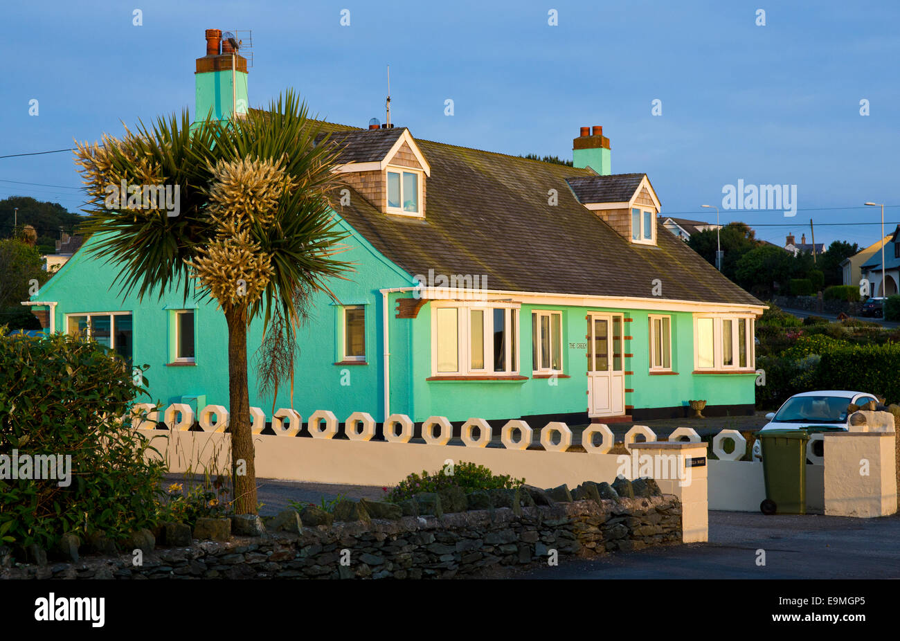 Colourful seafront home at Bull Bay (Porth Llechog) on the northern