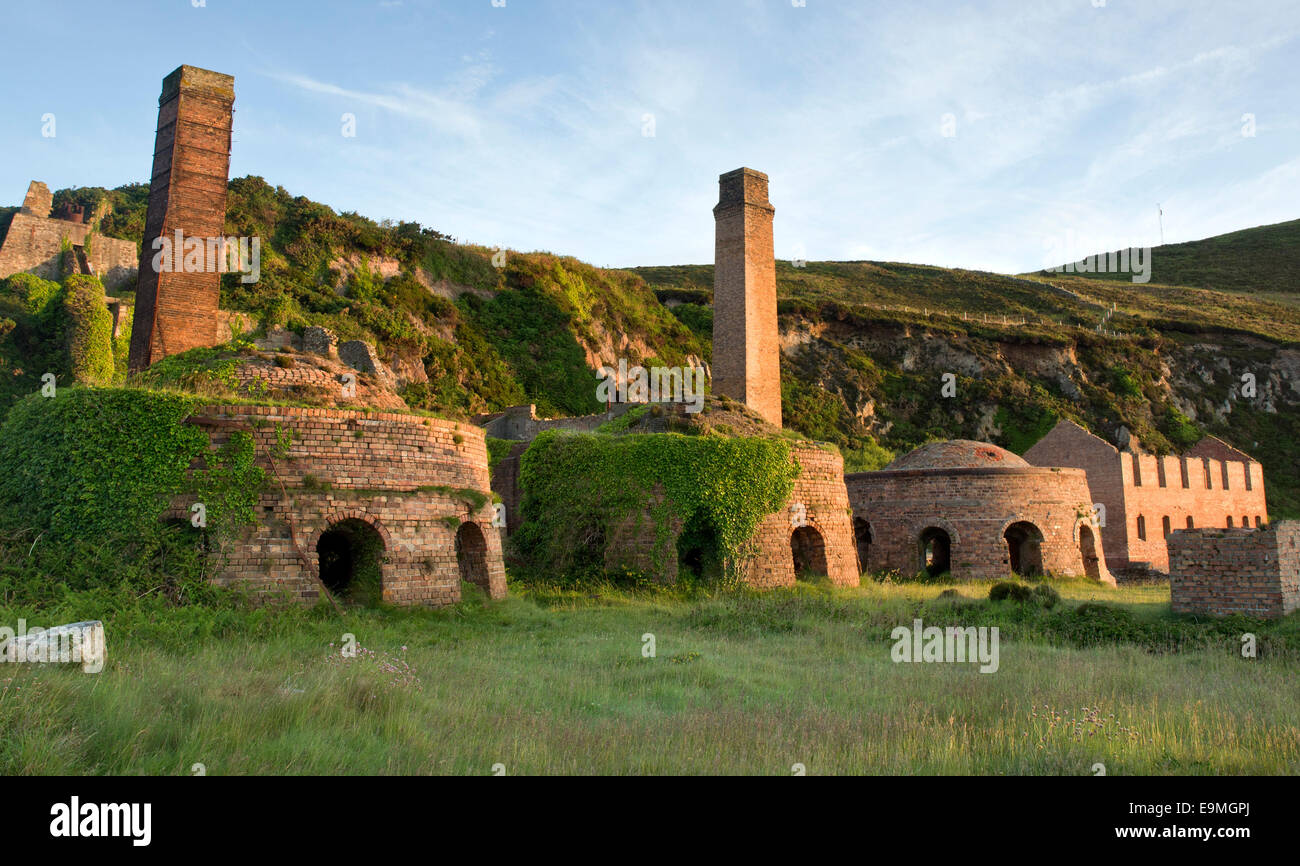The old brickworks at Porth Wen on the northern coast on Isle of Anglesey, North Wales UK, Summer Stock Photo