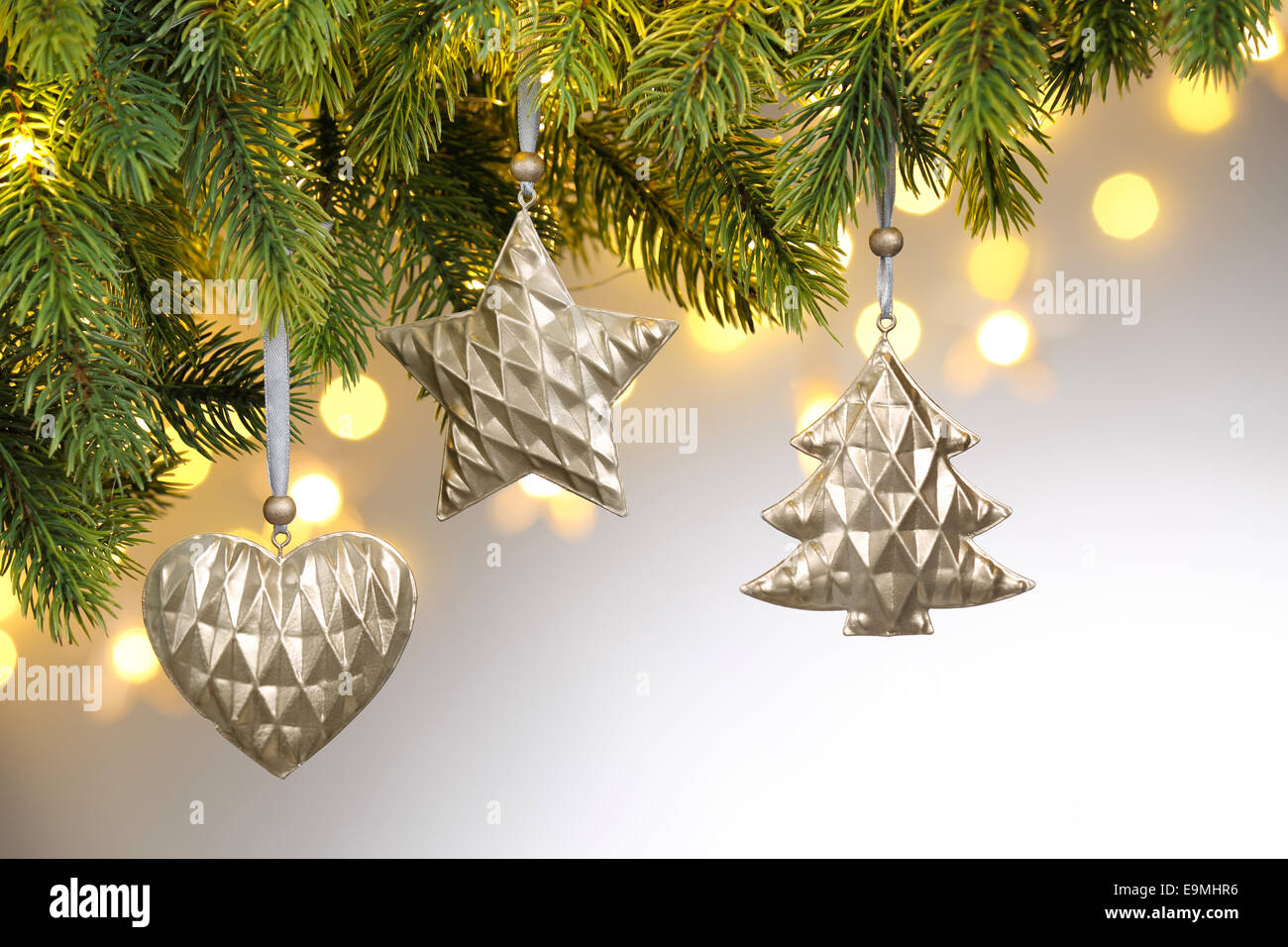 Closeup on Christmas tree decoration. Stock Photo