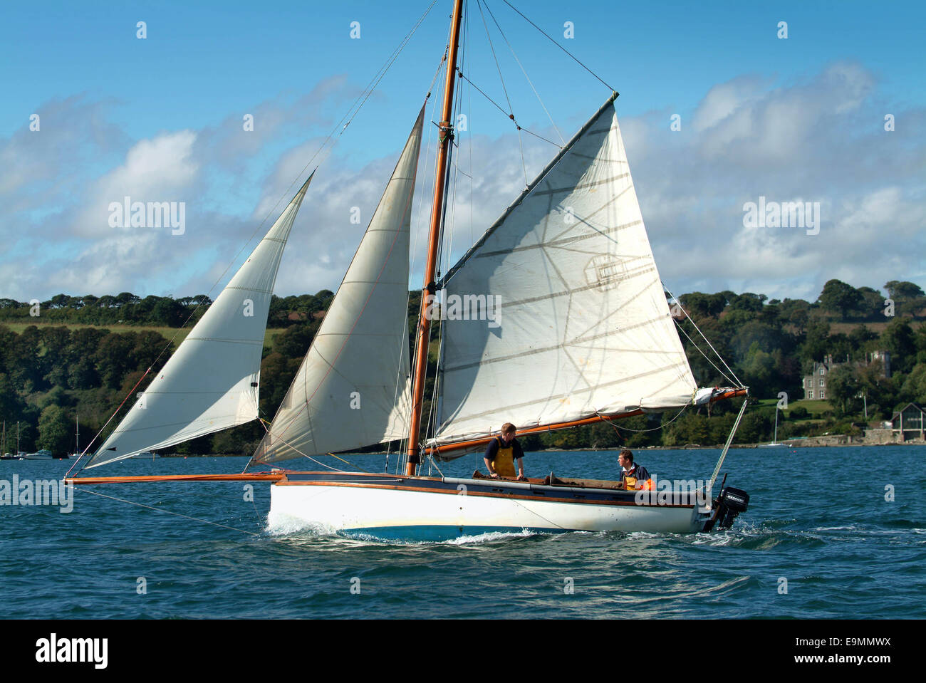 Traditional Falmouth Oyster Working Boats fishing in the Fal Estuary