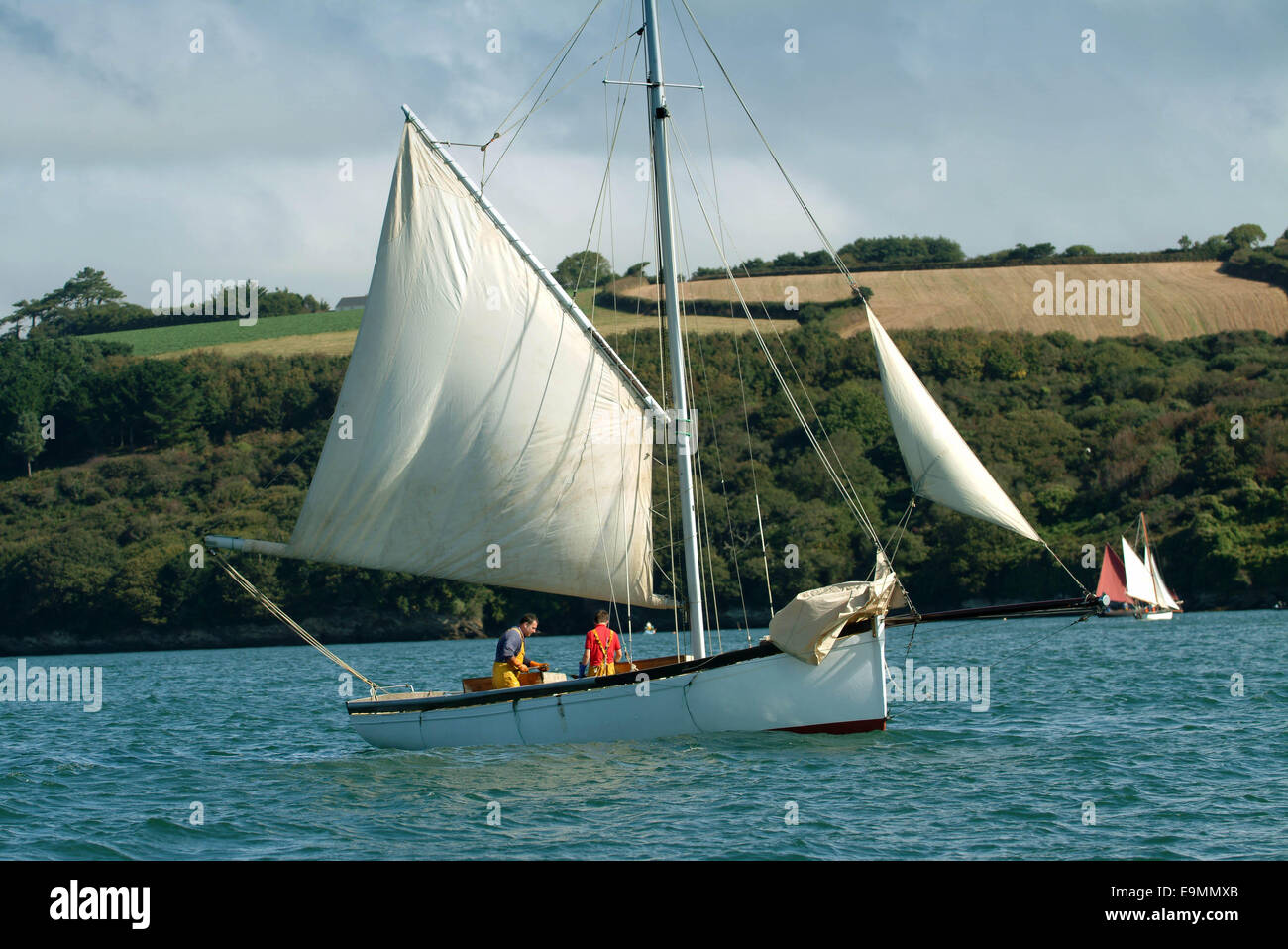 Traditional Falmouth Oyster Working Boats fishing in the Fal Estuary