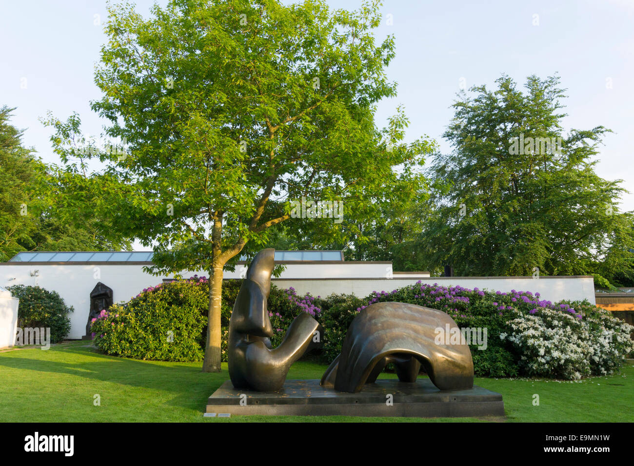 Louisiana Museum of  Modern Art, Humlebæk, Denmark, park with sculptures, Henry Moore Stock Photo