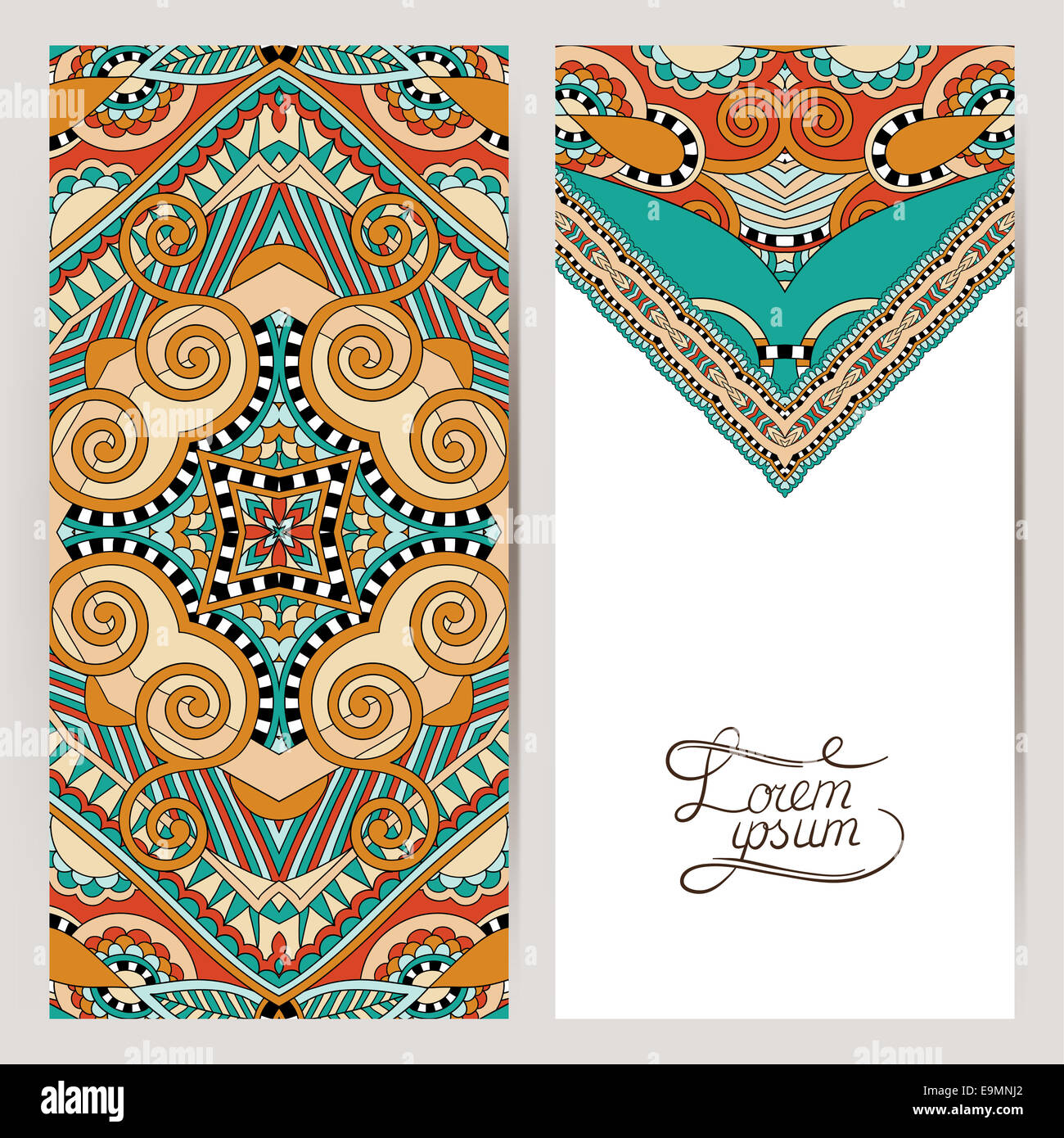 decorative label card for vintage design, ethnic pattern, antiqu Stock ...