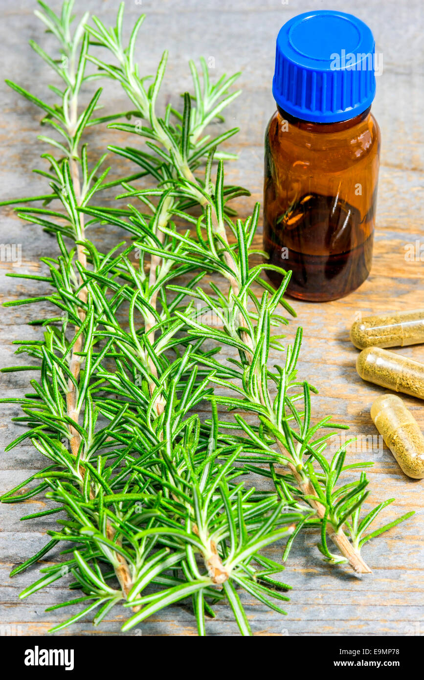 rosemary with tincture Stock Photo Alamy