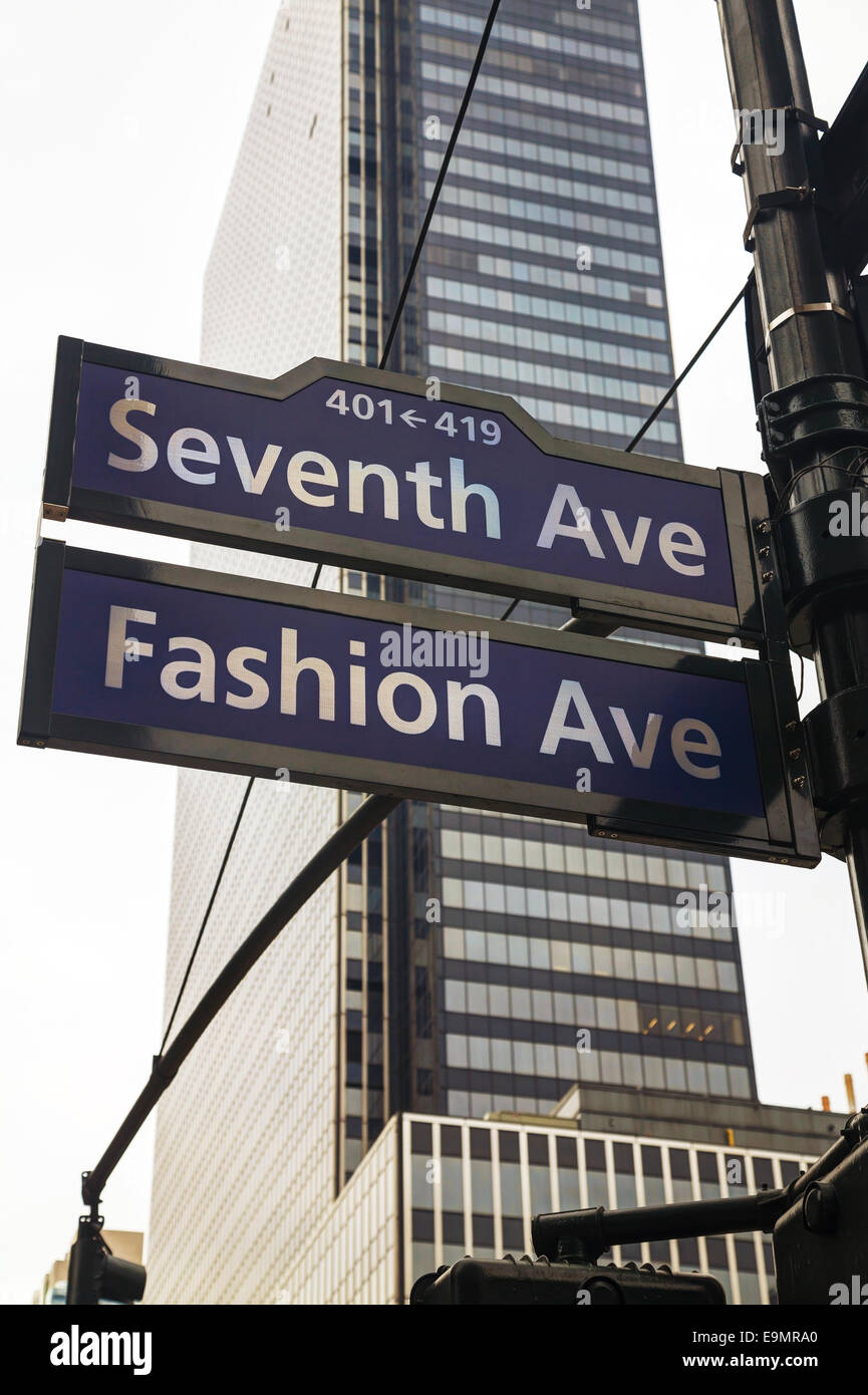 Seventh avenue sign in New York City Stock Photo Alamy