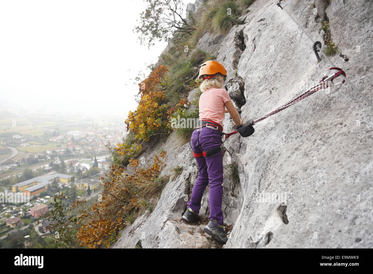 girl is rock climbing Stock Photo - Alamy