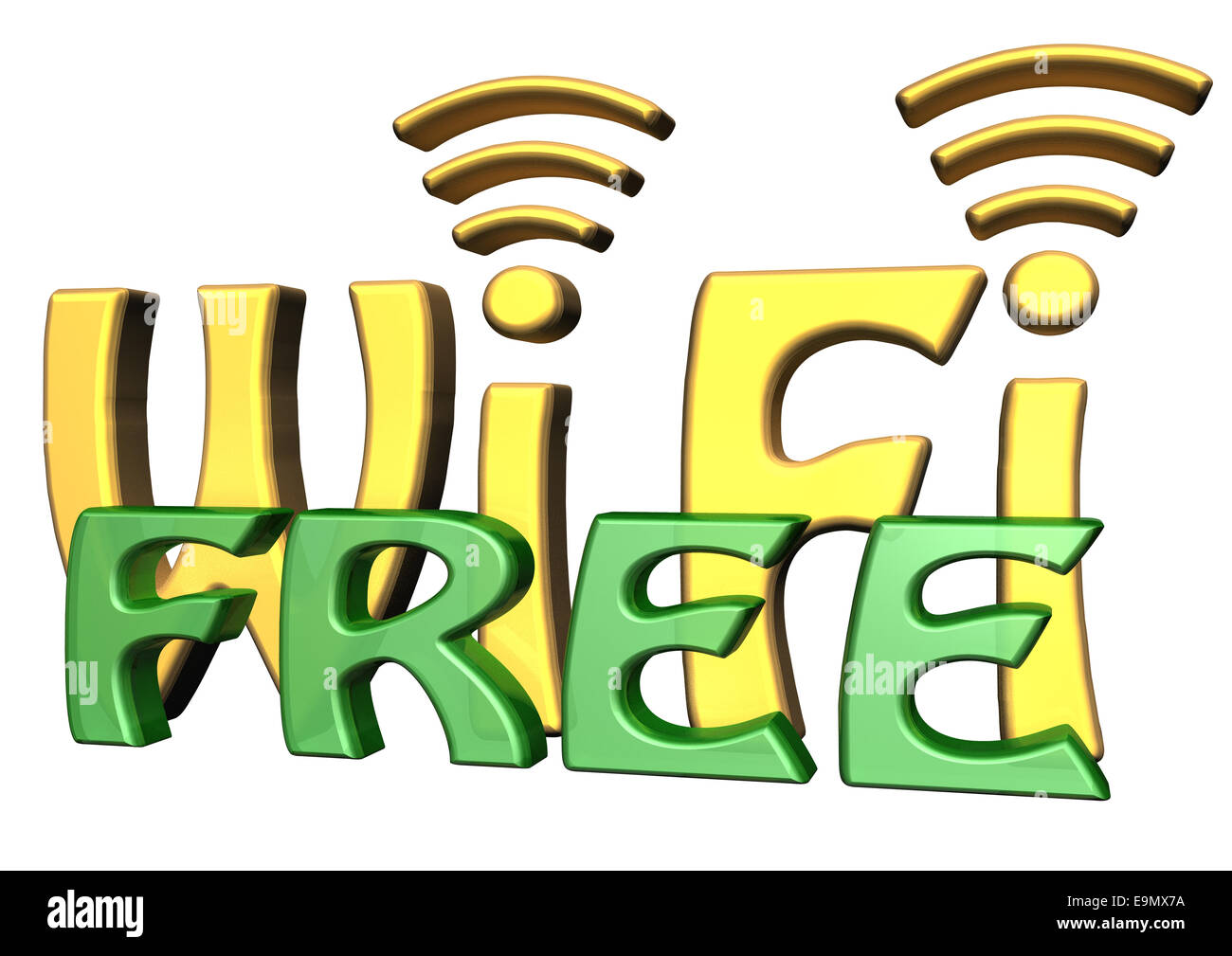 Sign of a free wireless communication Stock Photo - Alamy