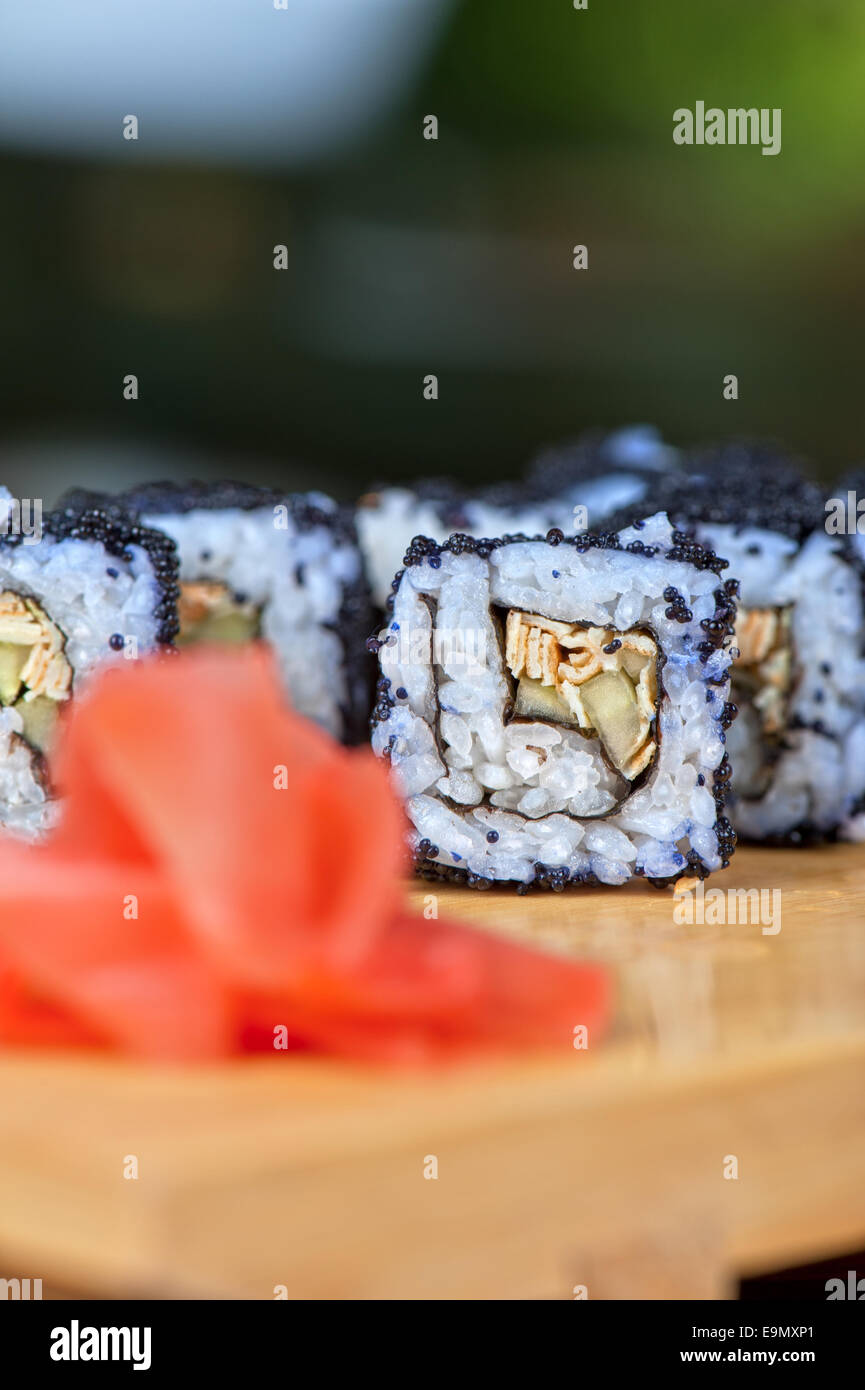 tobico sushi rolls Stock Photo - Alamy
