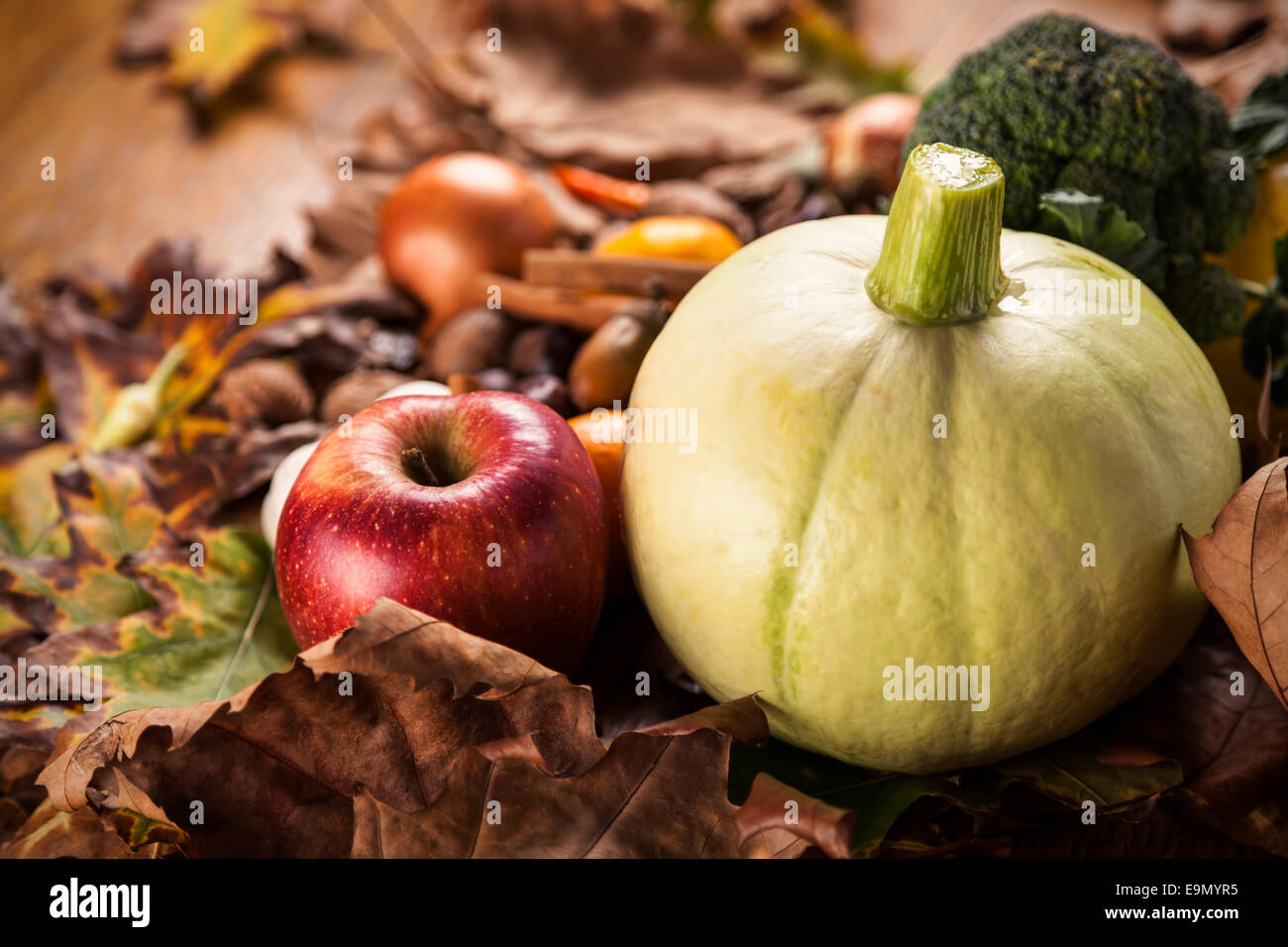 Autumn food mix Stock Photo