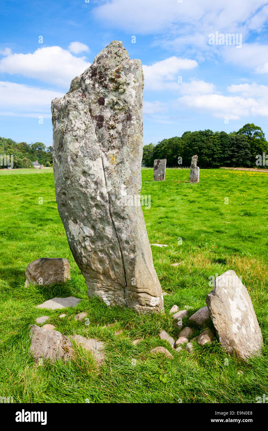 Nether Largie Standing Stones ancient site at Kilmartin Glen in Scotland Stock Photo