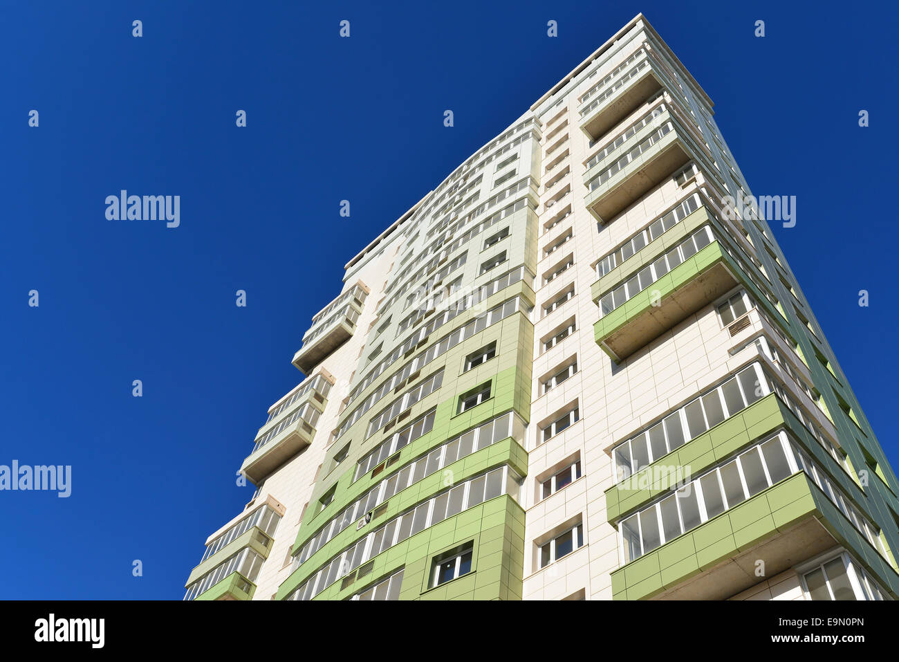 High residential buildings on the background of blue sky Stock Photo ...